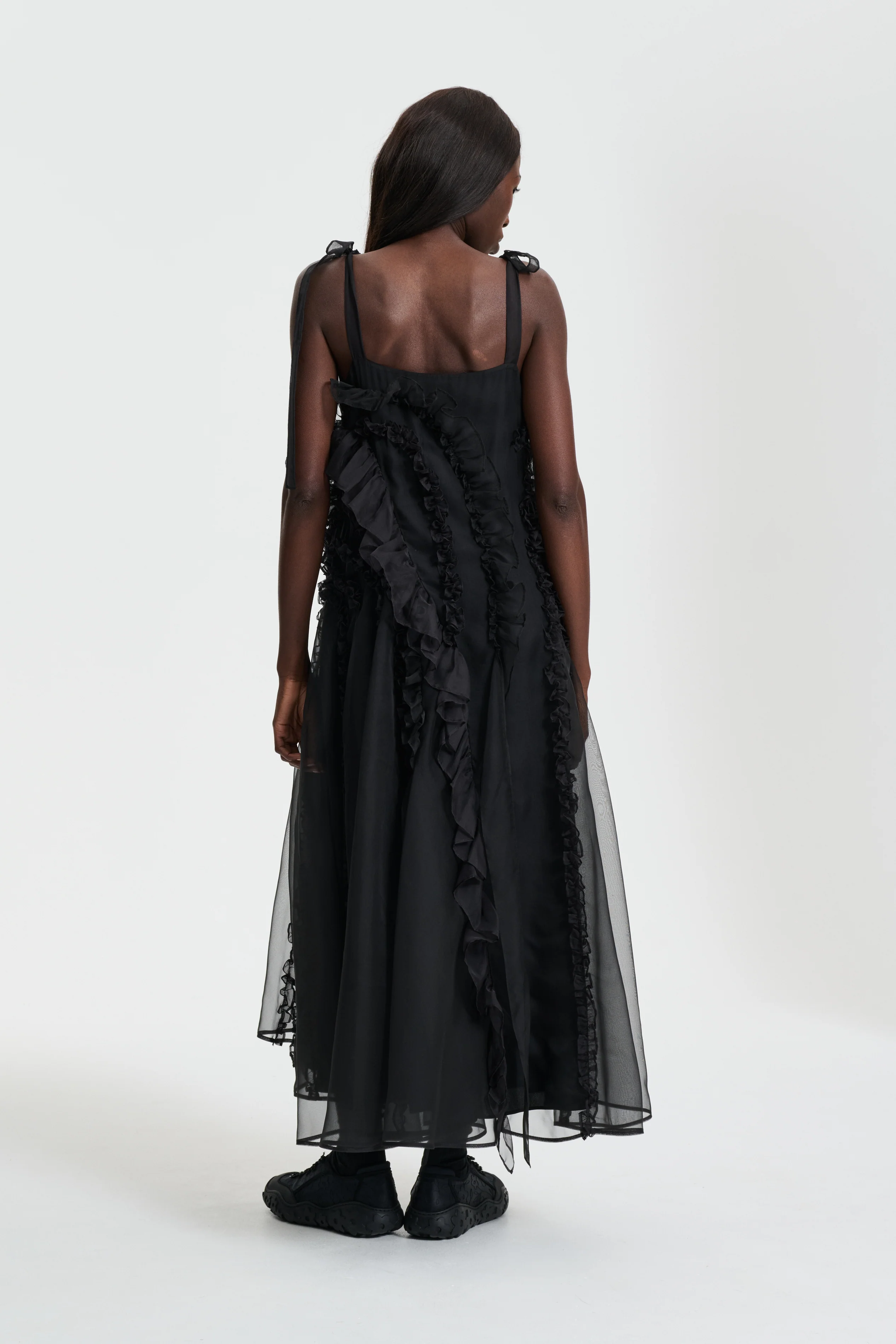 OTIS | DRESS SATIN ORGANZA BLACK