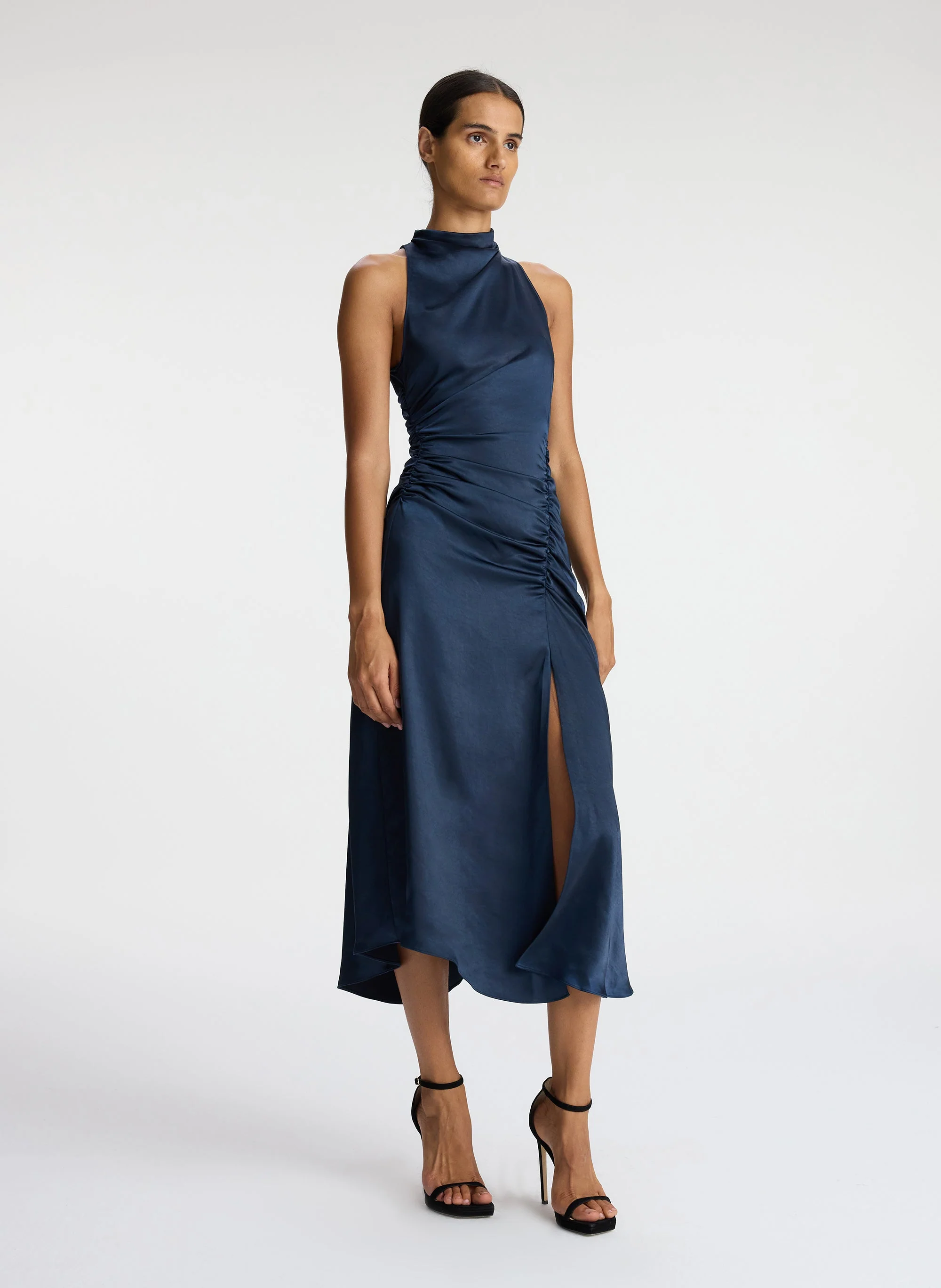 Inez Satin Midi Dress