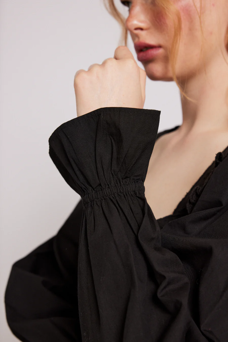 edith midi dress - black