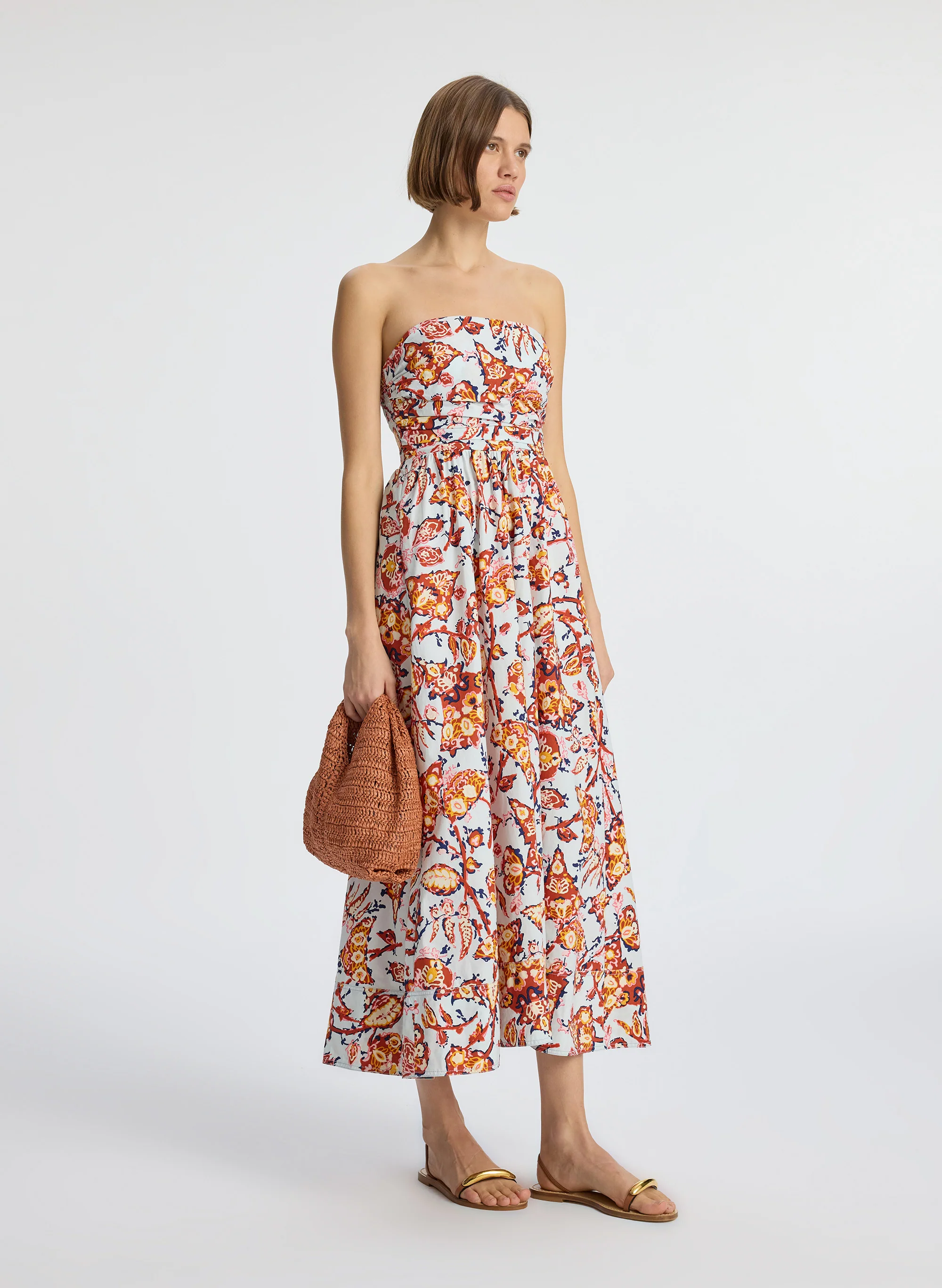 Tate Strapless Midi Dress