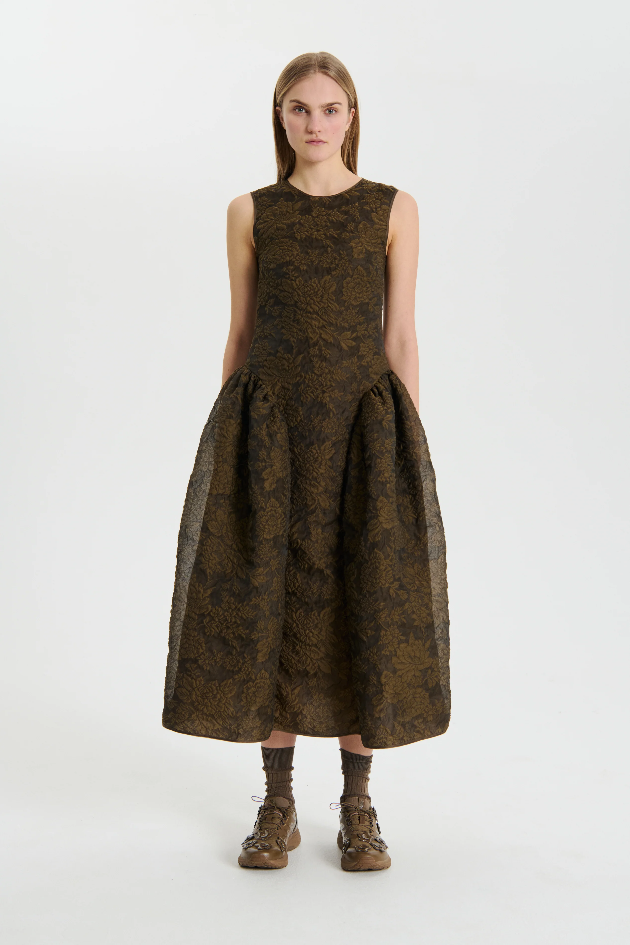 GINE | DRESS POSY MATELASS… BROWN