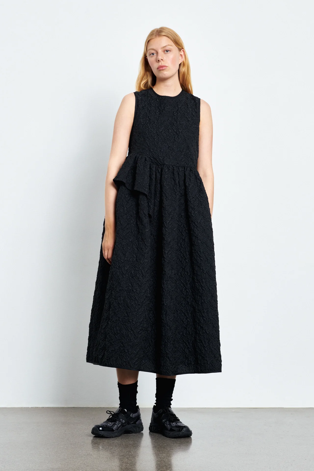DITTE | DRESS GRAPPOLO MATELASSE? BLACK