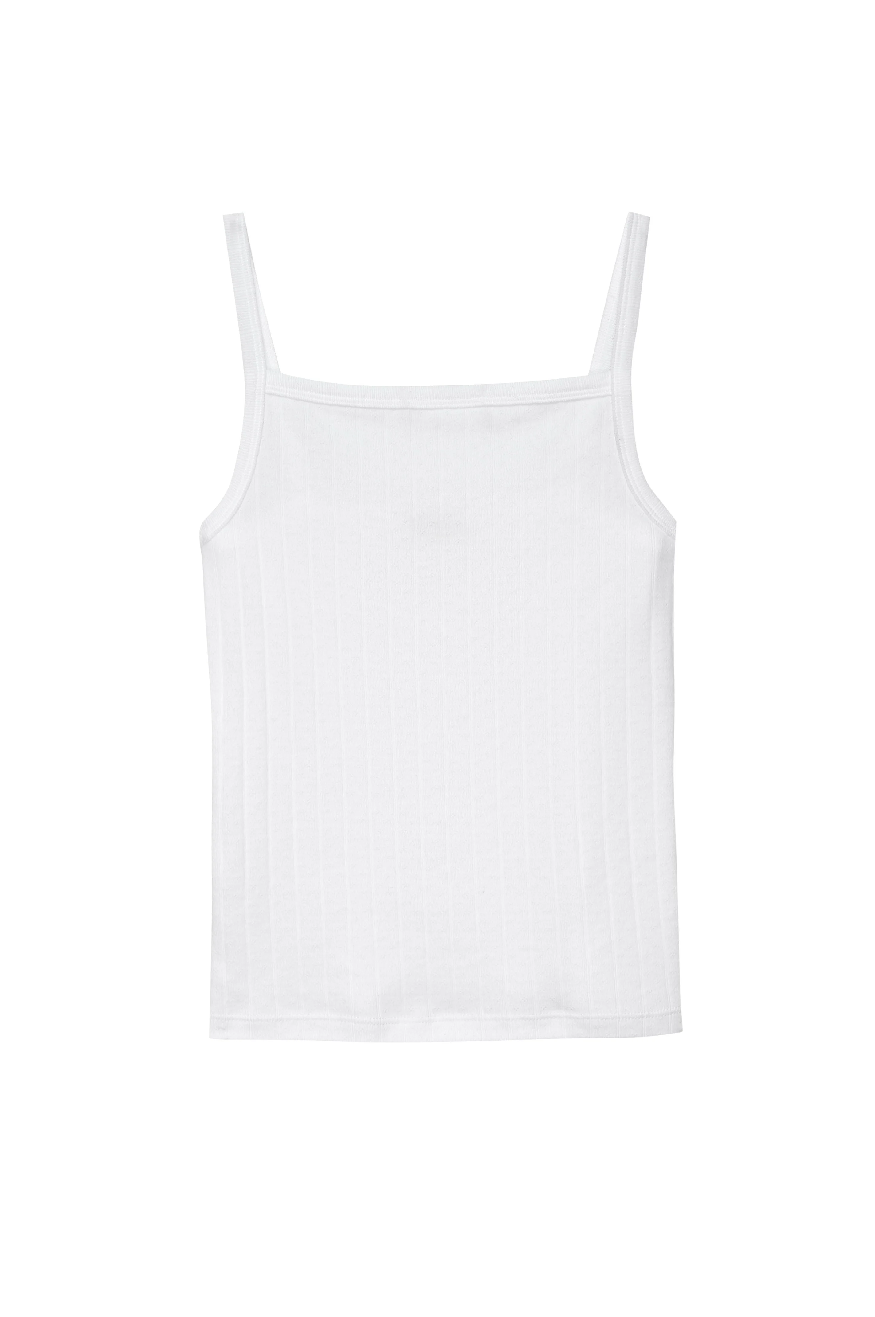 The Pointelle Square Neck Tank