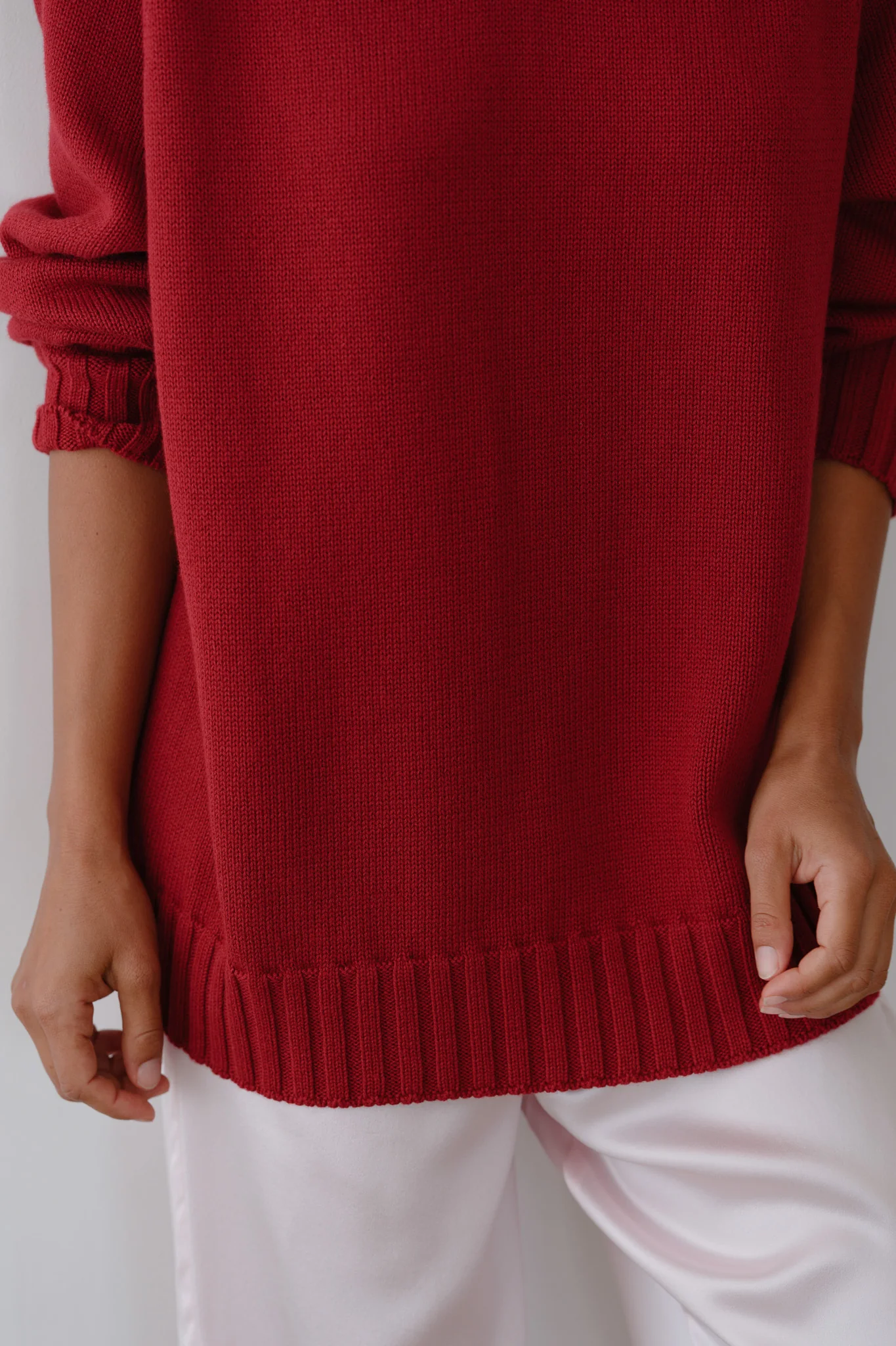 The Cotton Cashmere V-Neck Sweater