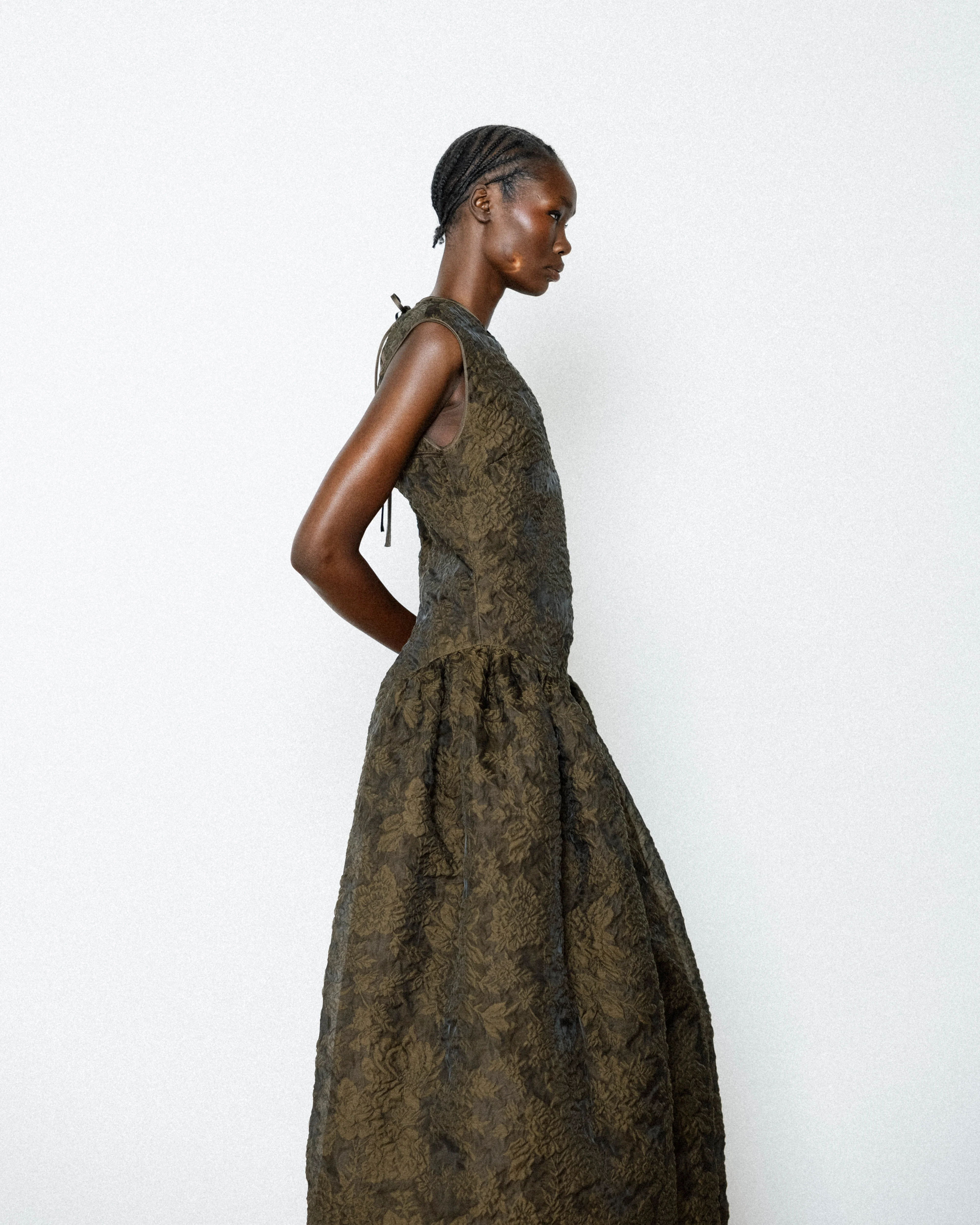 GINE | DRESS POSY MATELASS… BROWN