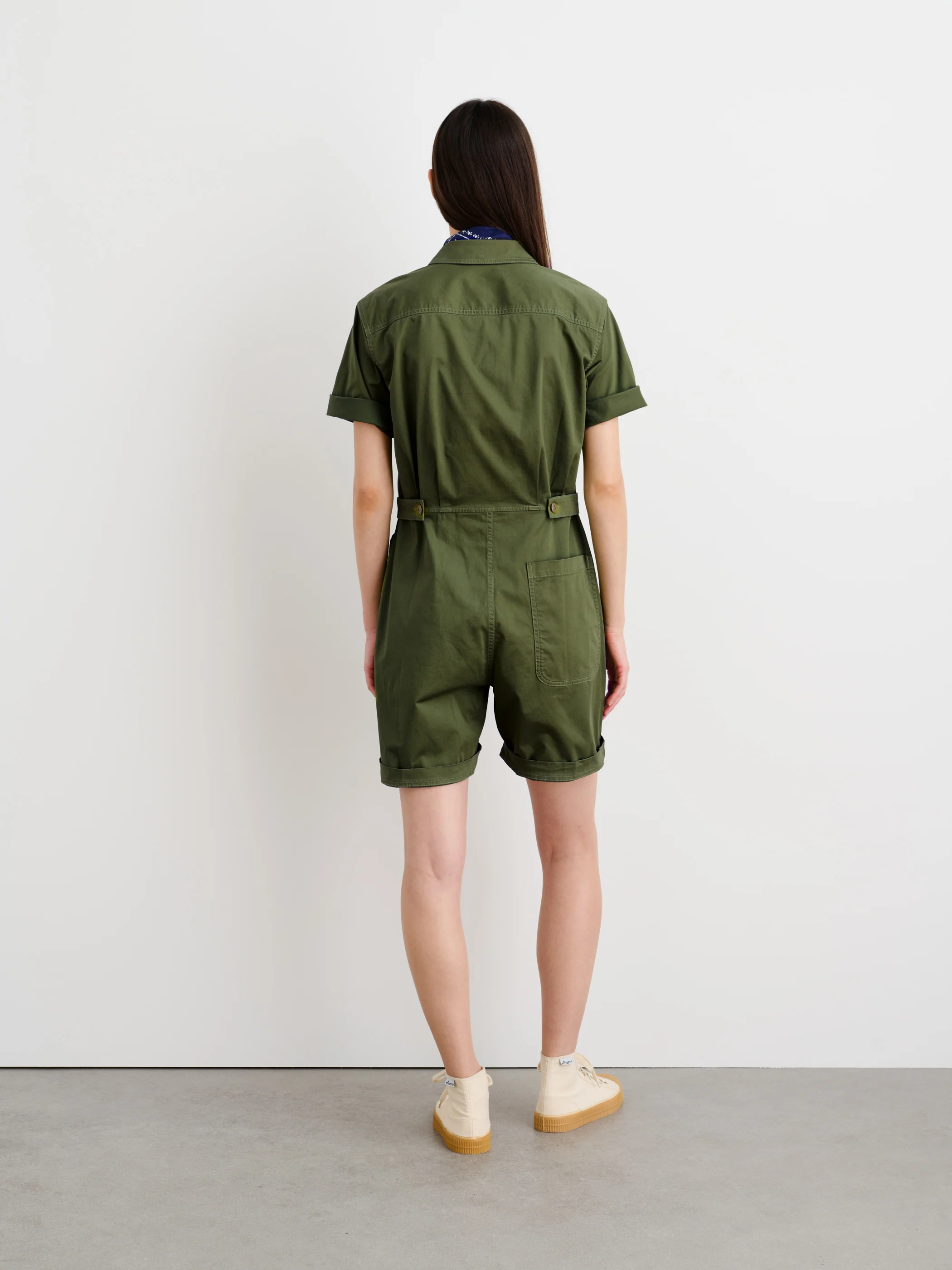 Standard Short Jumpsuit in Cotton Twill