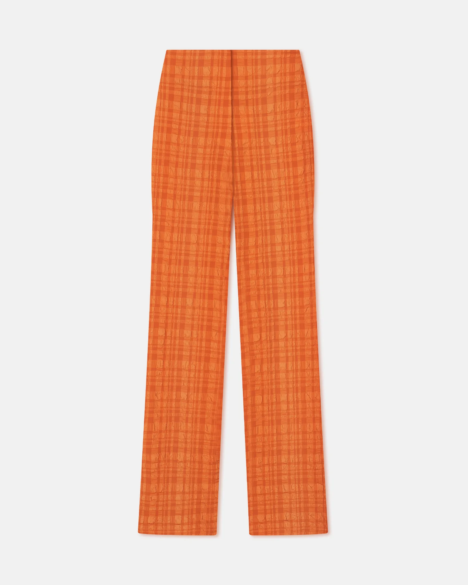 Juna - Seersucker Pants - Sunset Orange