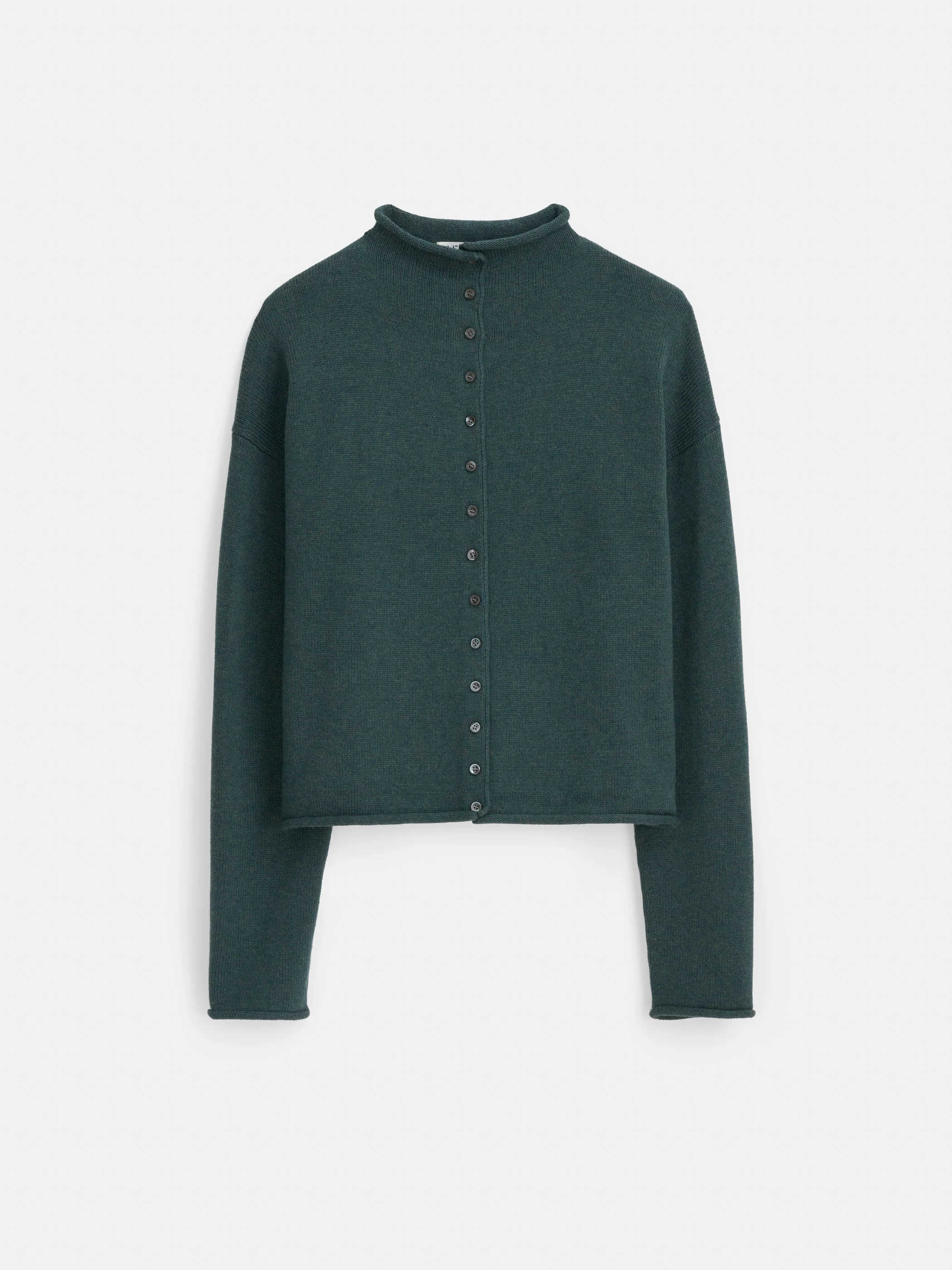 Taylor Rollneck Cardigan in Cotton Cashmere