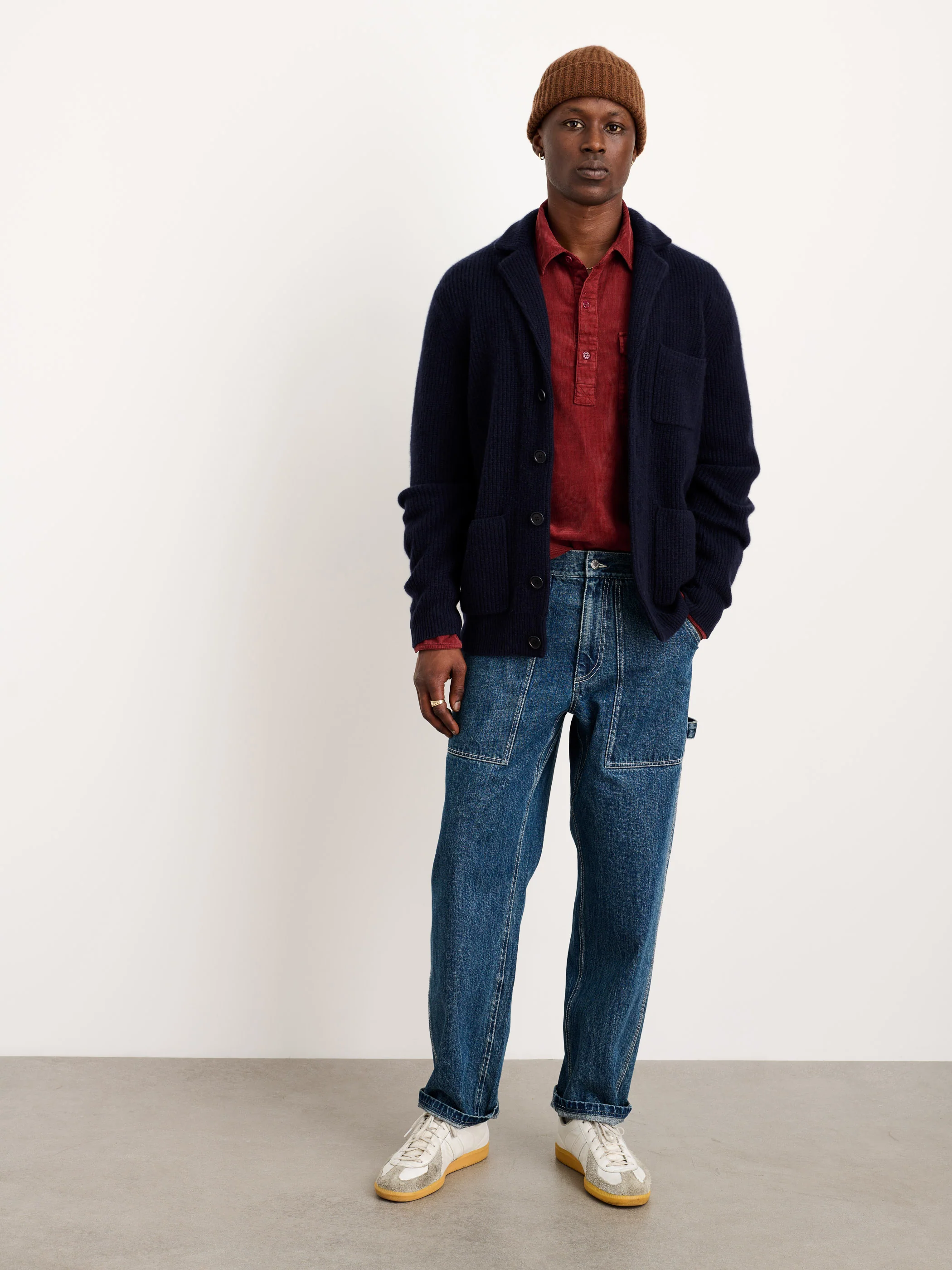 Mitchell Cardigan in Washed Cashmere