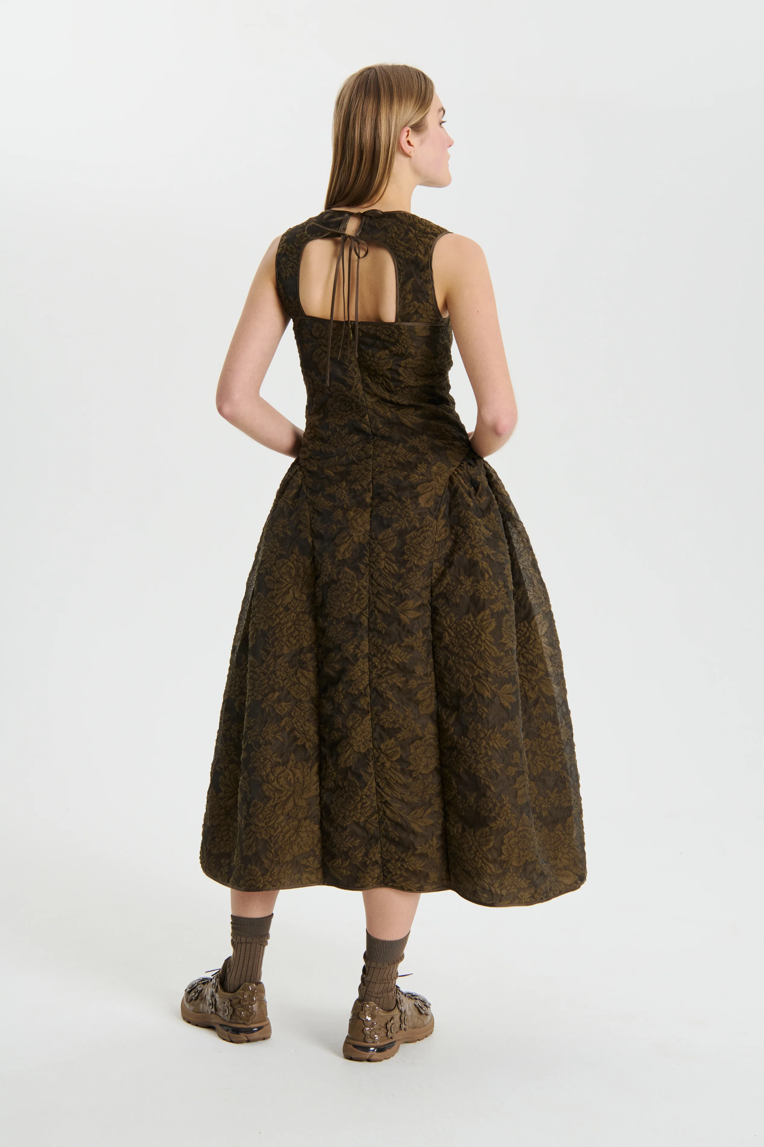 GINE | DRESS POSY MATELASS… BROWN