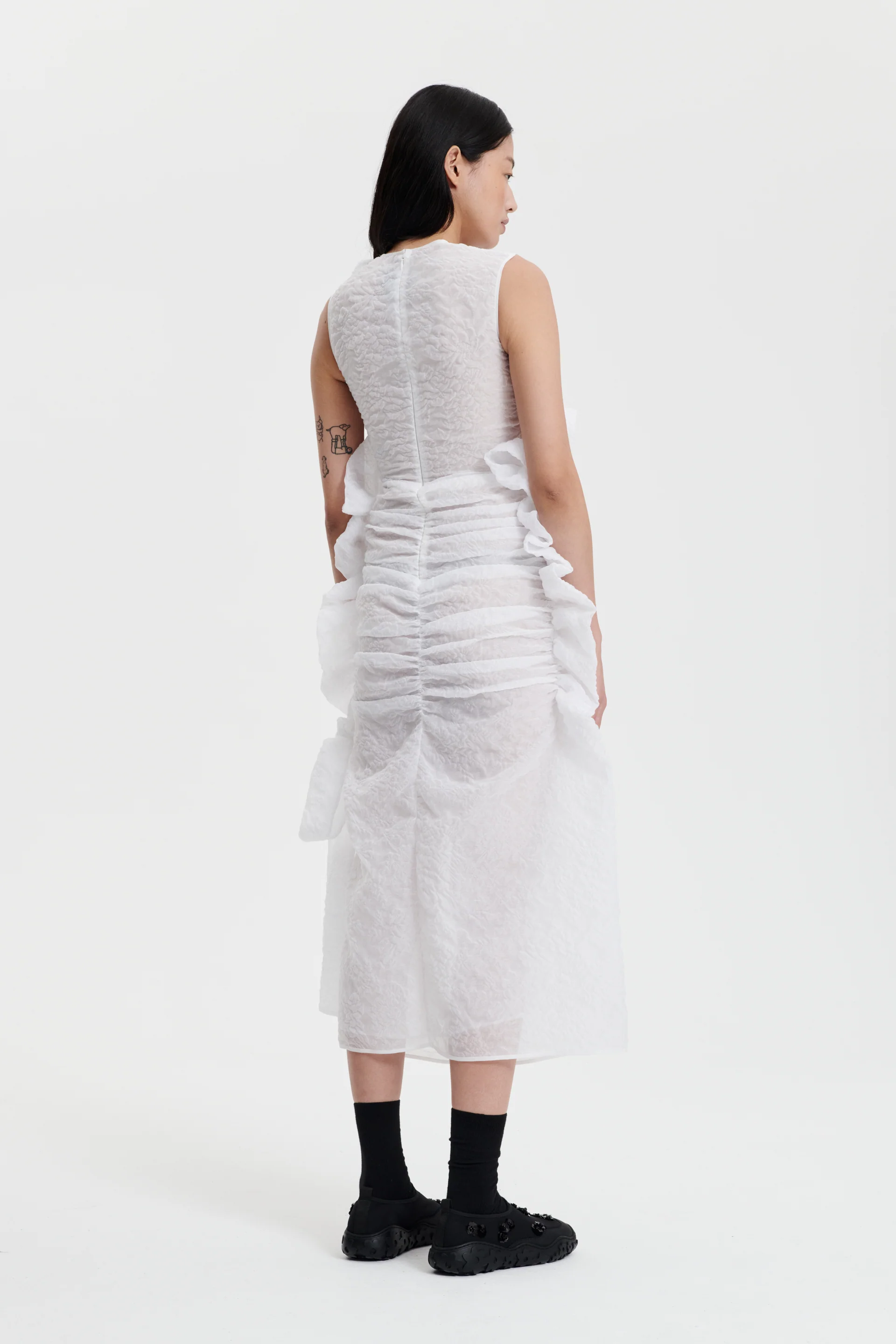 GABRIELLA | DRESS POSY MATELASS… WHITE