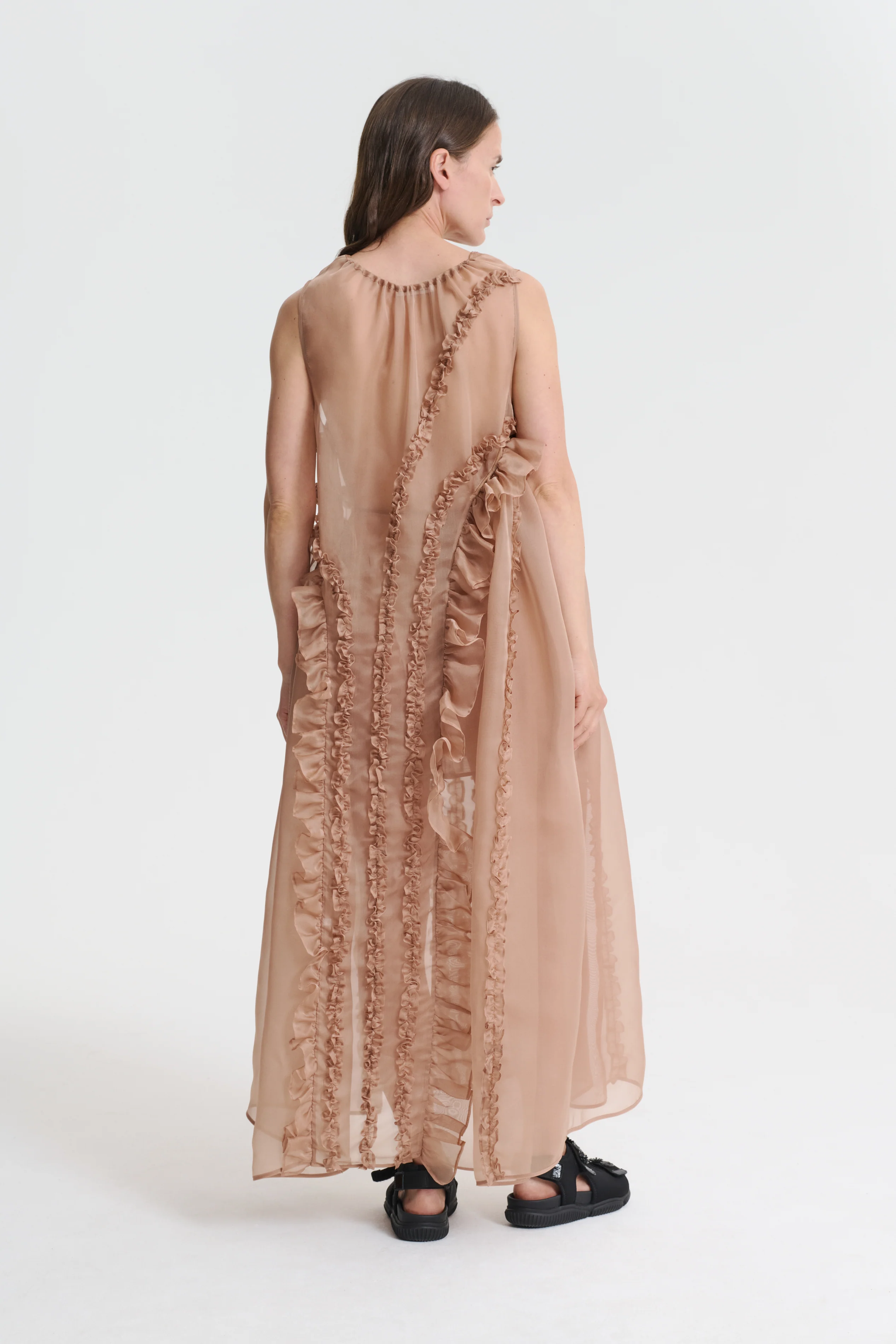 OPAL | DRESS SATIN ORGANZA CHESTNUT