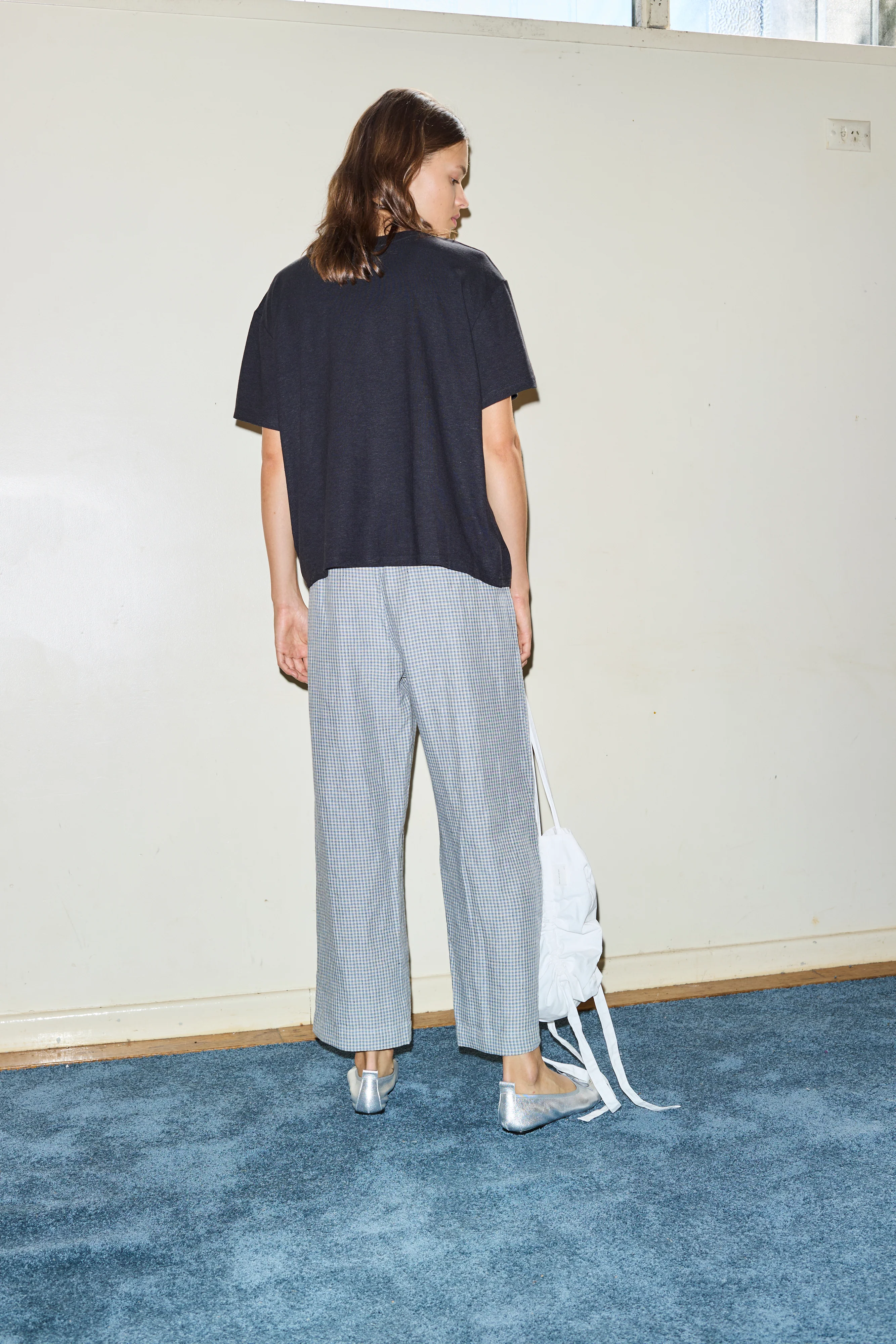 the ease trouser - field check