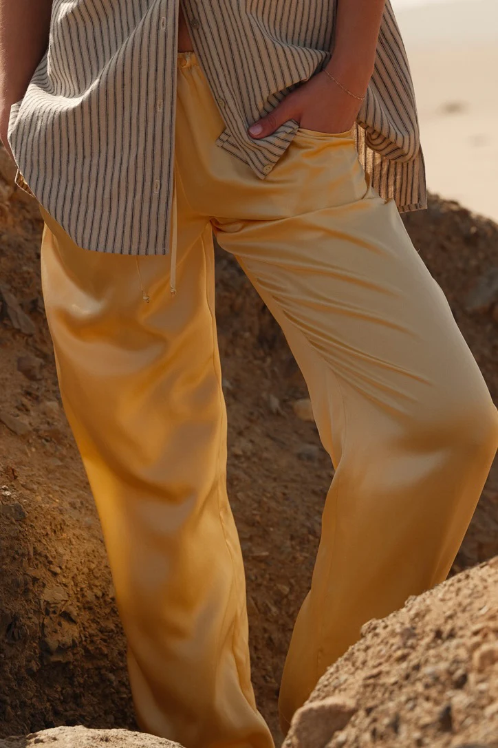 The Silk Drawstring Pant