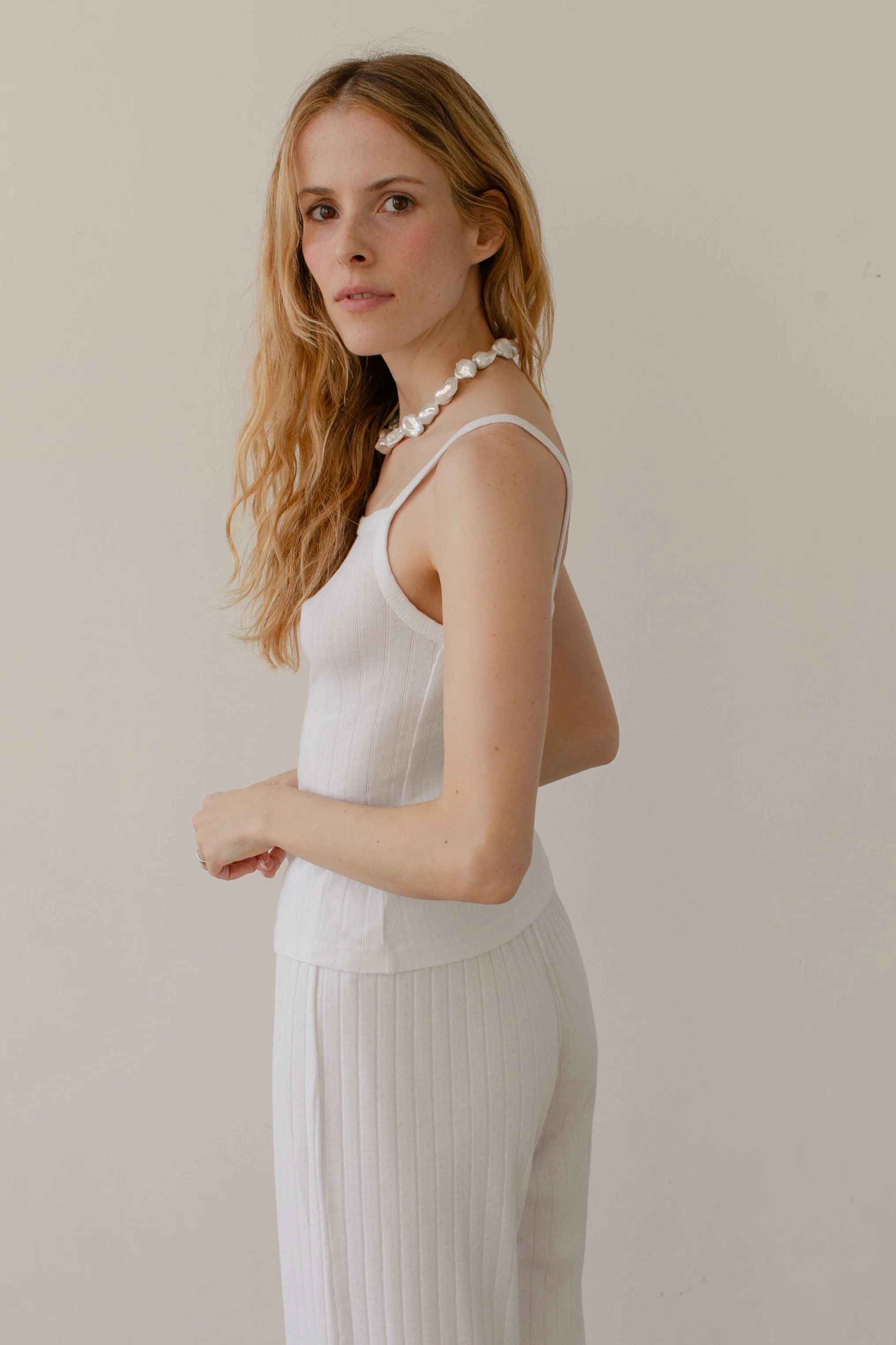 The Pointelle Square Neck Tank