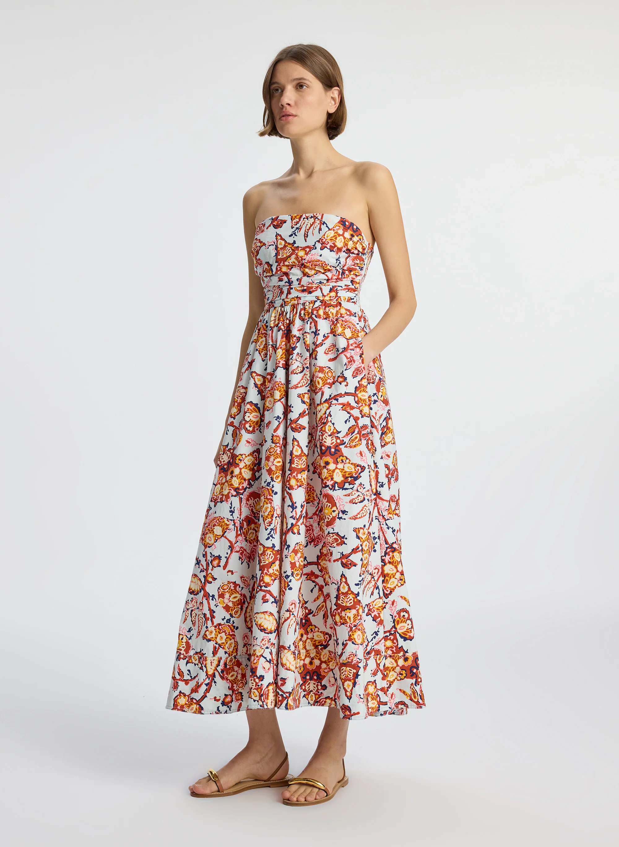Tate Strapless Midi Dress