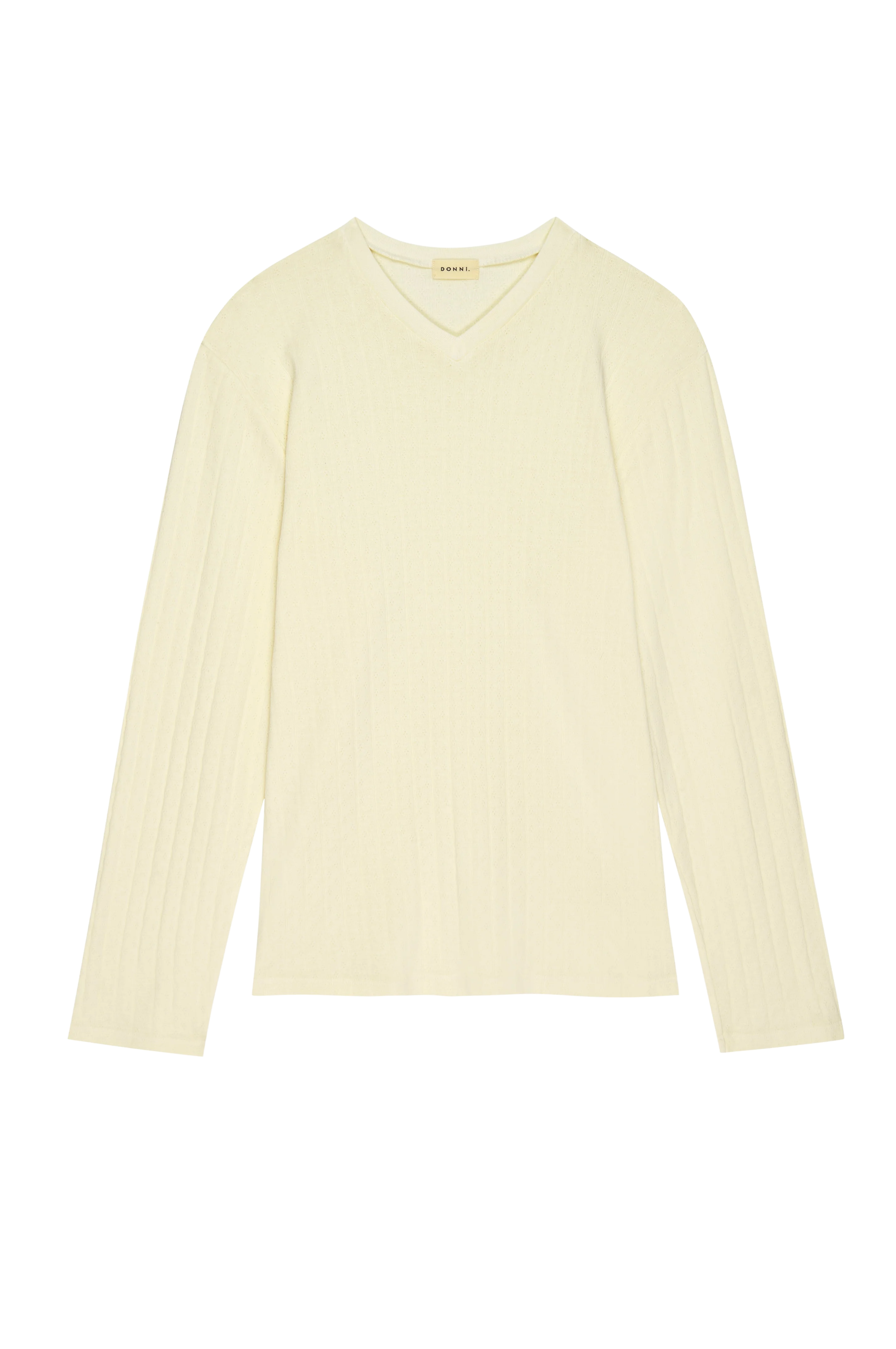 The Pointelle V-Neck Long Sleeve