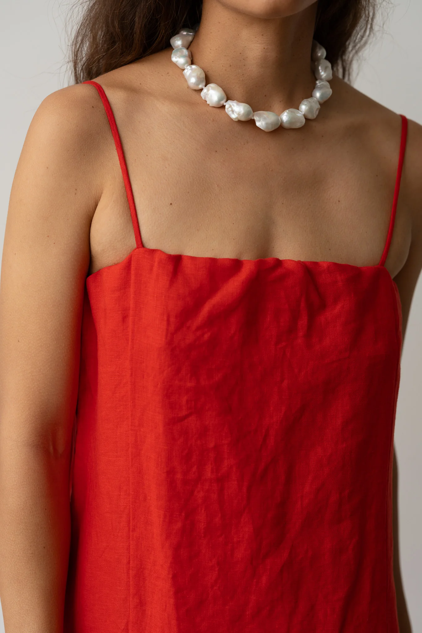 The Linen Spaghetti Dress