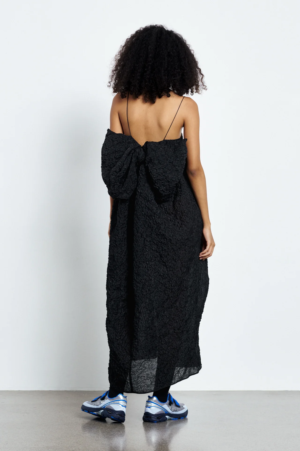 VILMA | DRESS GRASMERE MATELASSE? BLACK