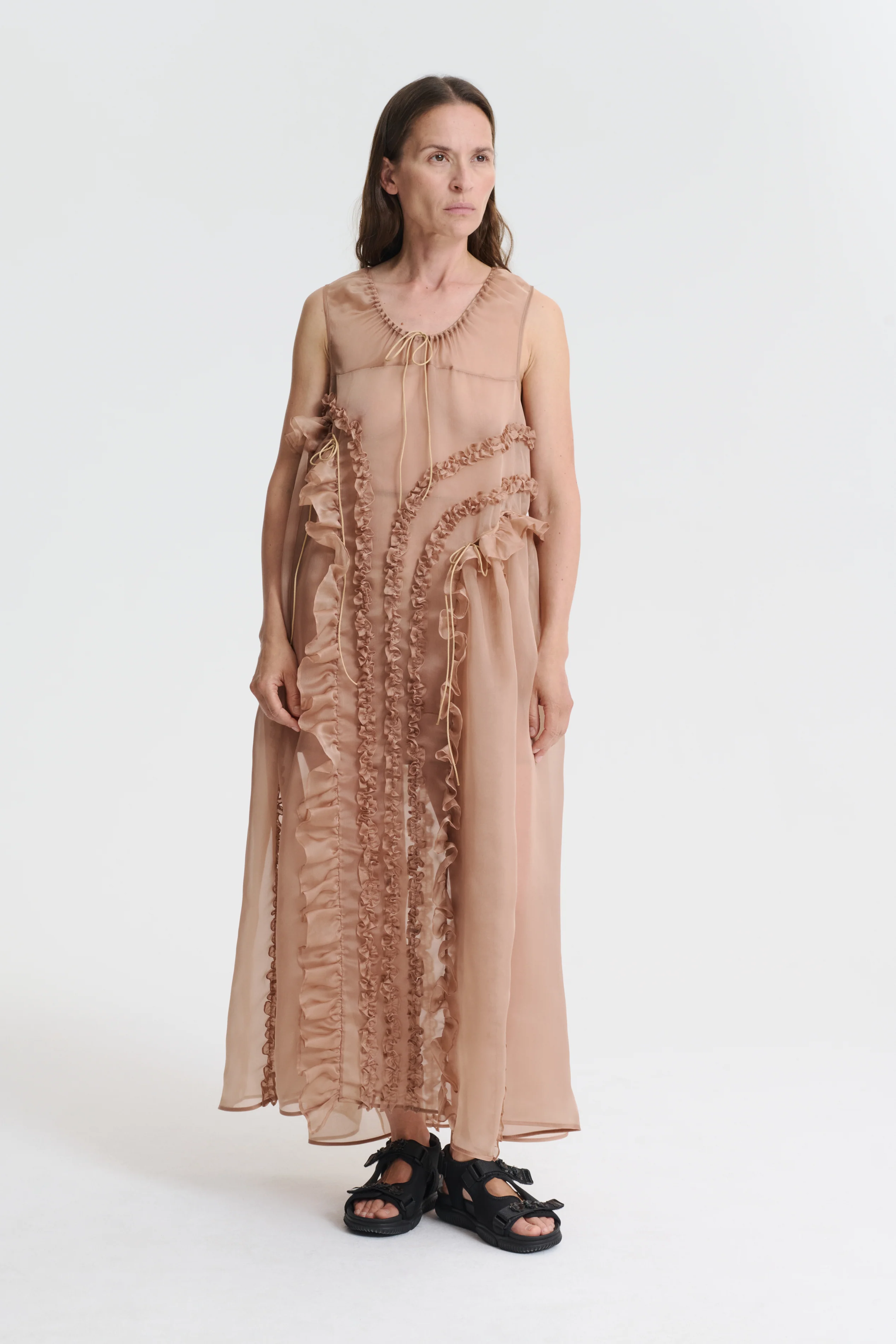 OPAL | DRESS SATIN ORGANZA CHESTNUT