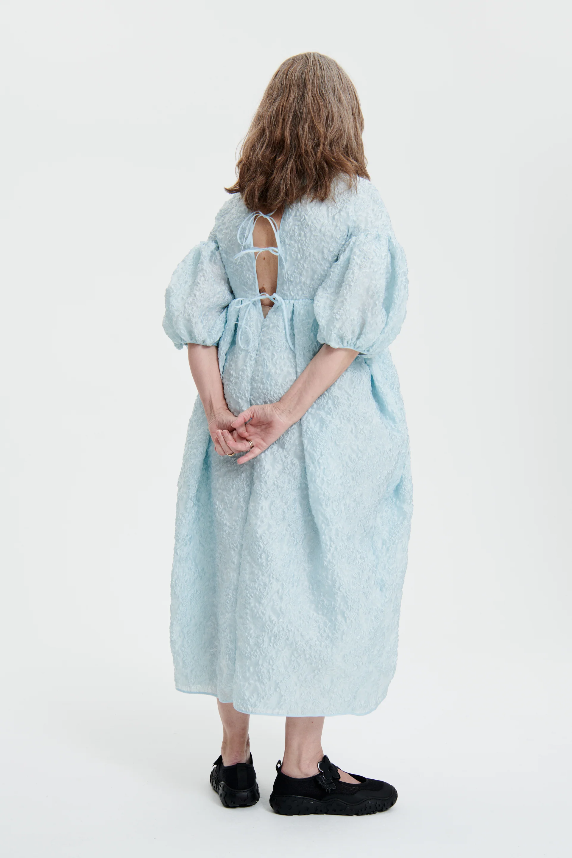 JEANNE | DRESS GRASMERE MATELASS… AQUA