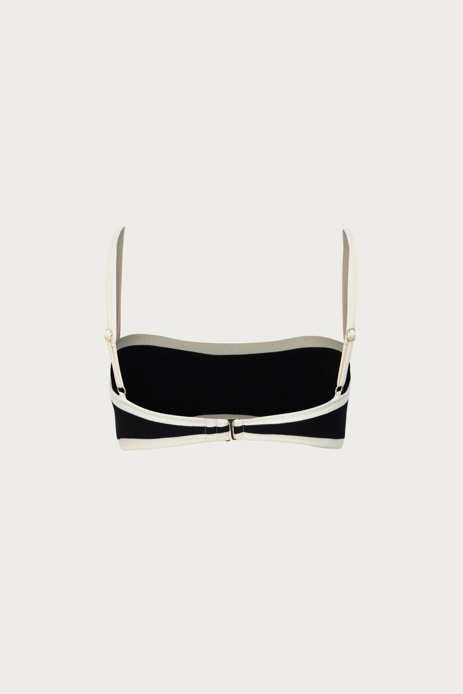 Bandeau Top (Faux Suede Black/Cream)
