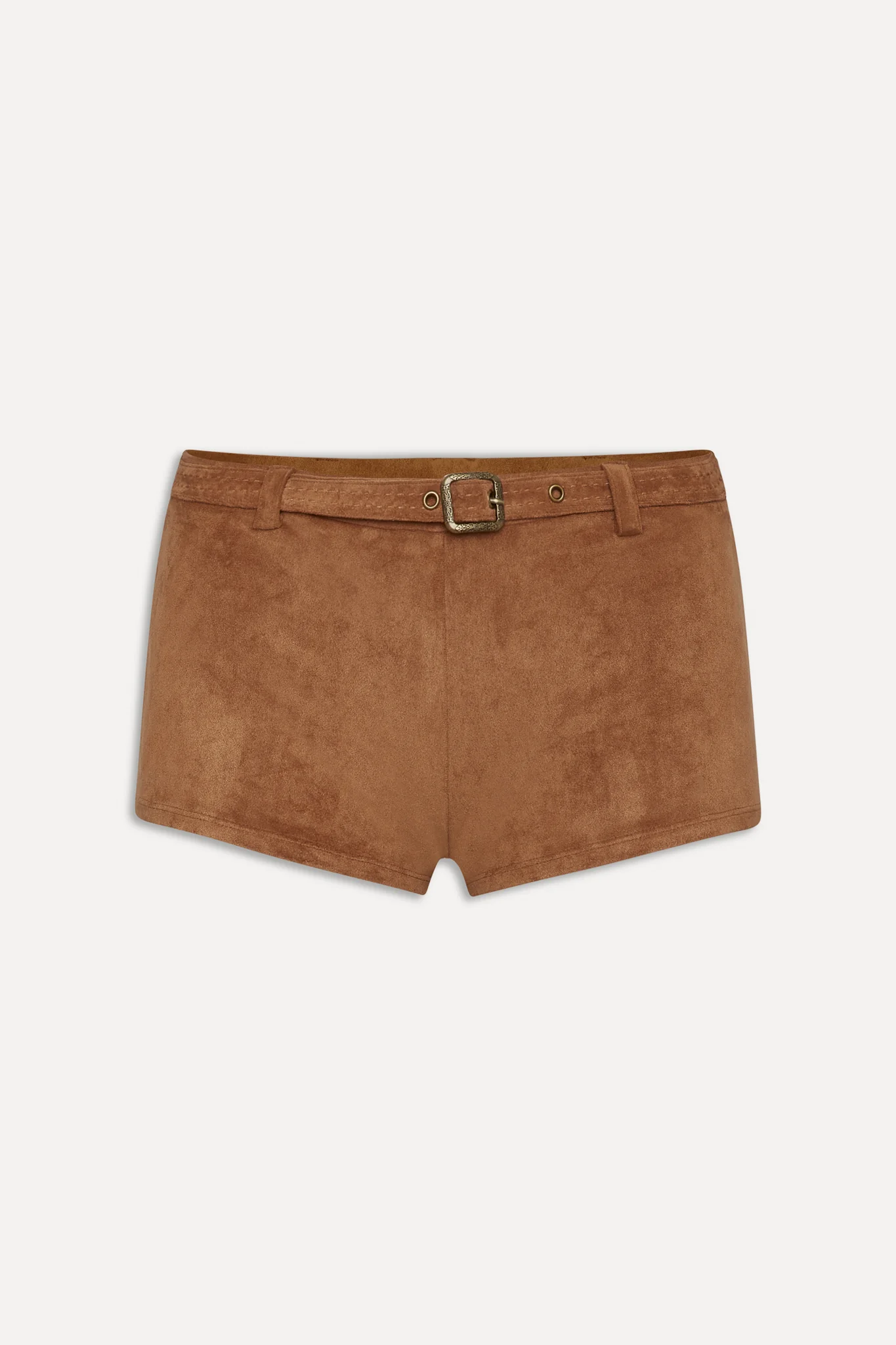 x BELLA HADID Wrangler Suede Booty Shorts - Sunkissed Suede