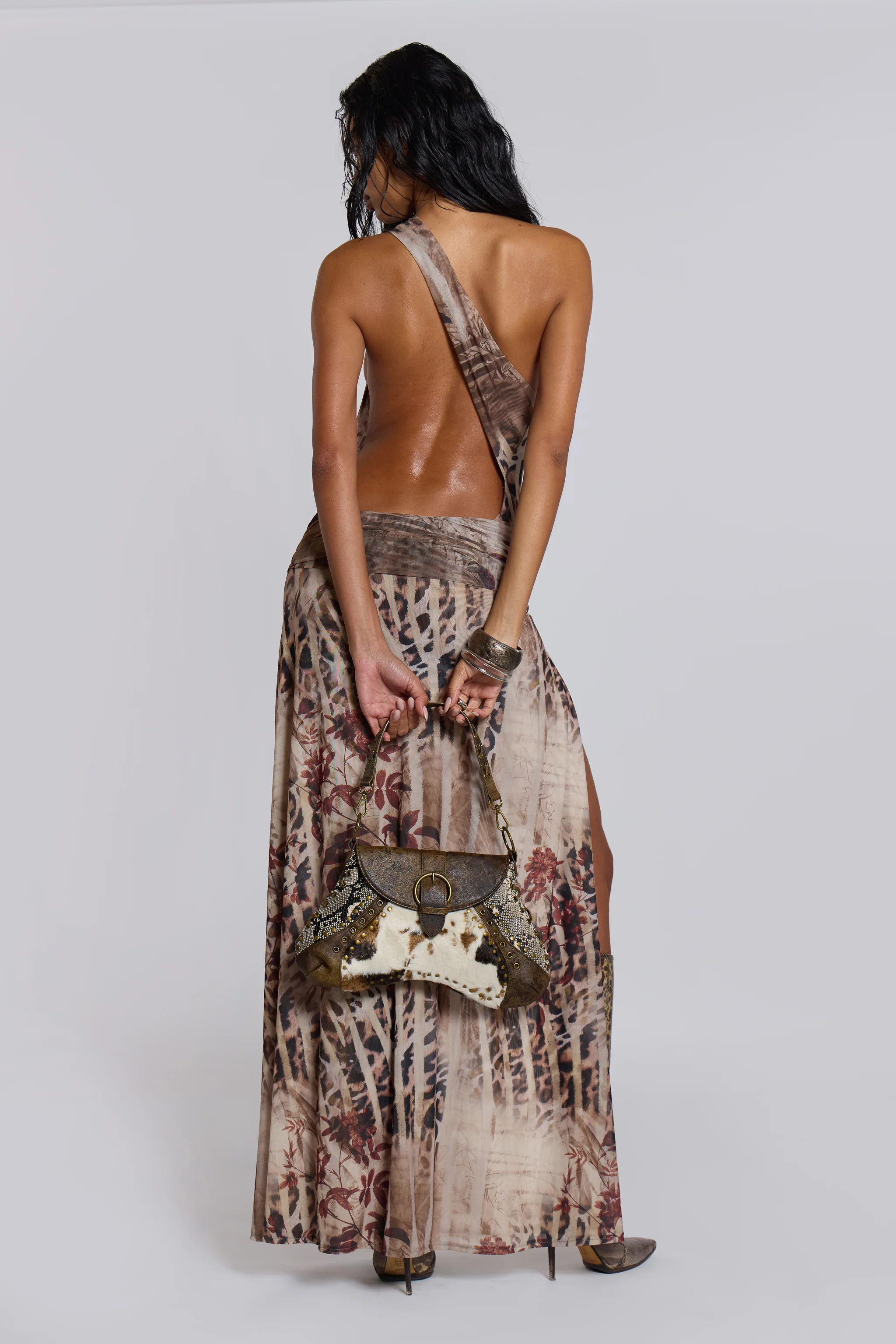 Valentina Asymmetric Cut Out Maxi Dress