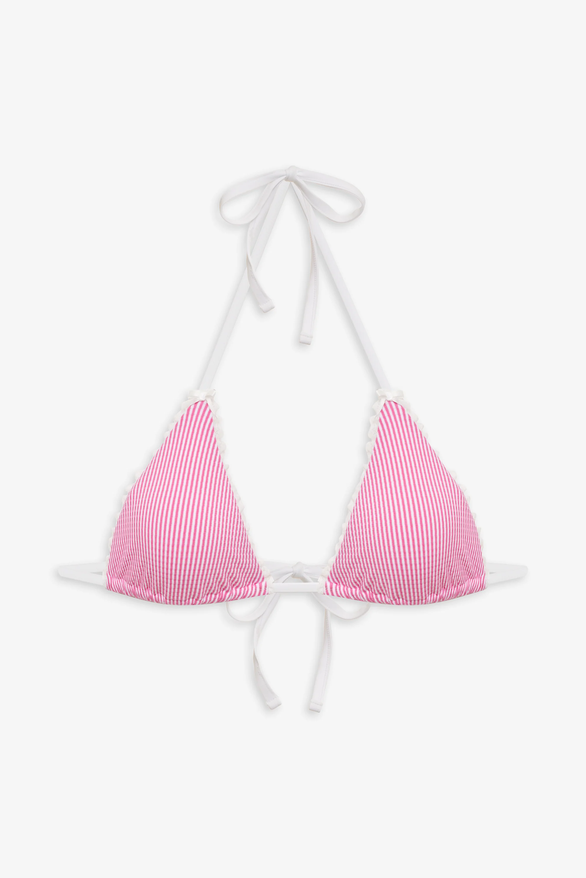 Nick Triangle Bikini Top - Pink Stripe