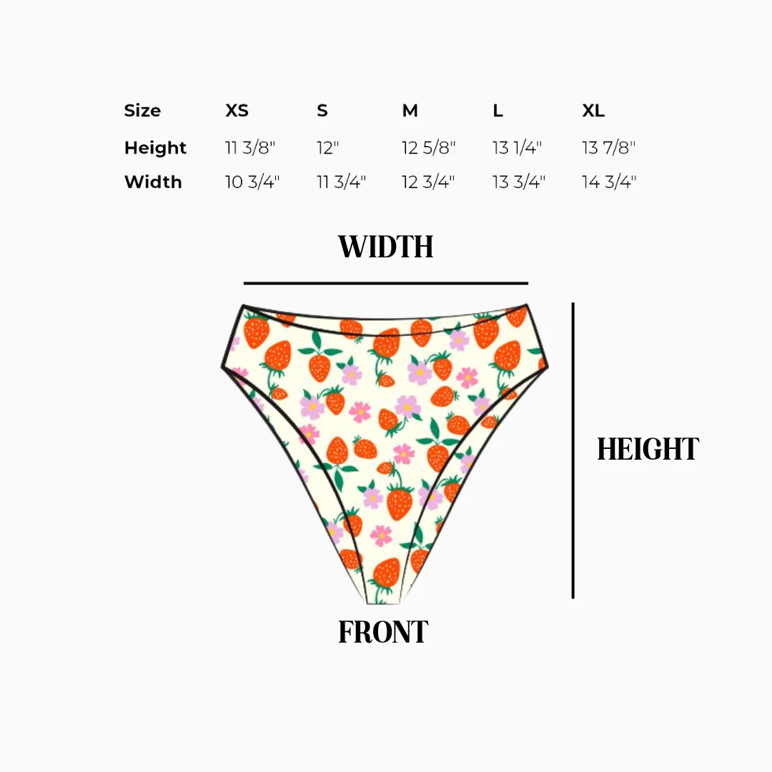 Seashore High Waist Cheeky Bikini Bottom