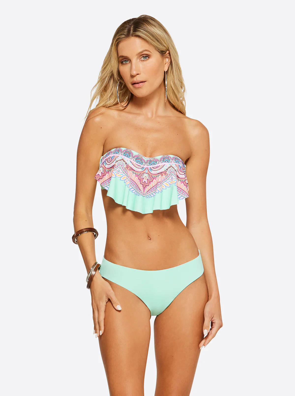 Carnival in Rio Handkerchief Bandeau in Cool Multi