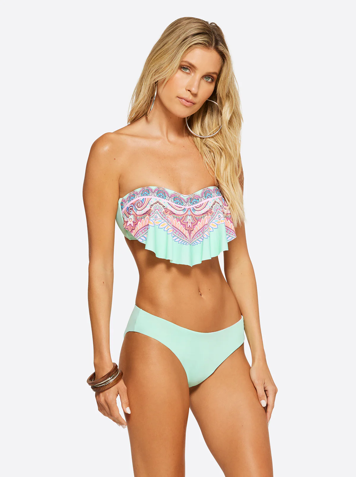 Carnival in Rio Handkerchief Bandeau in Cool Multi