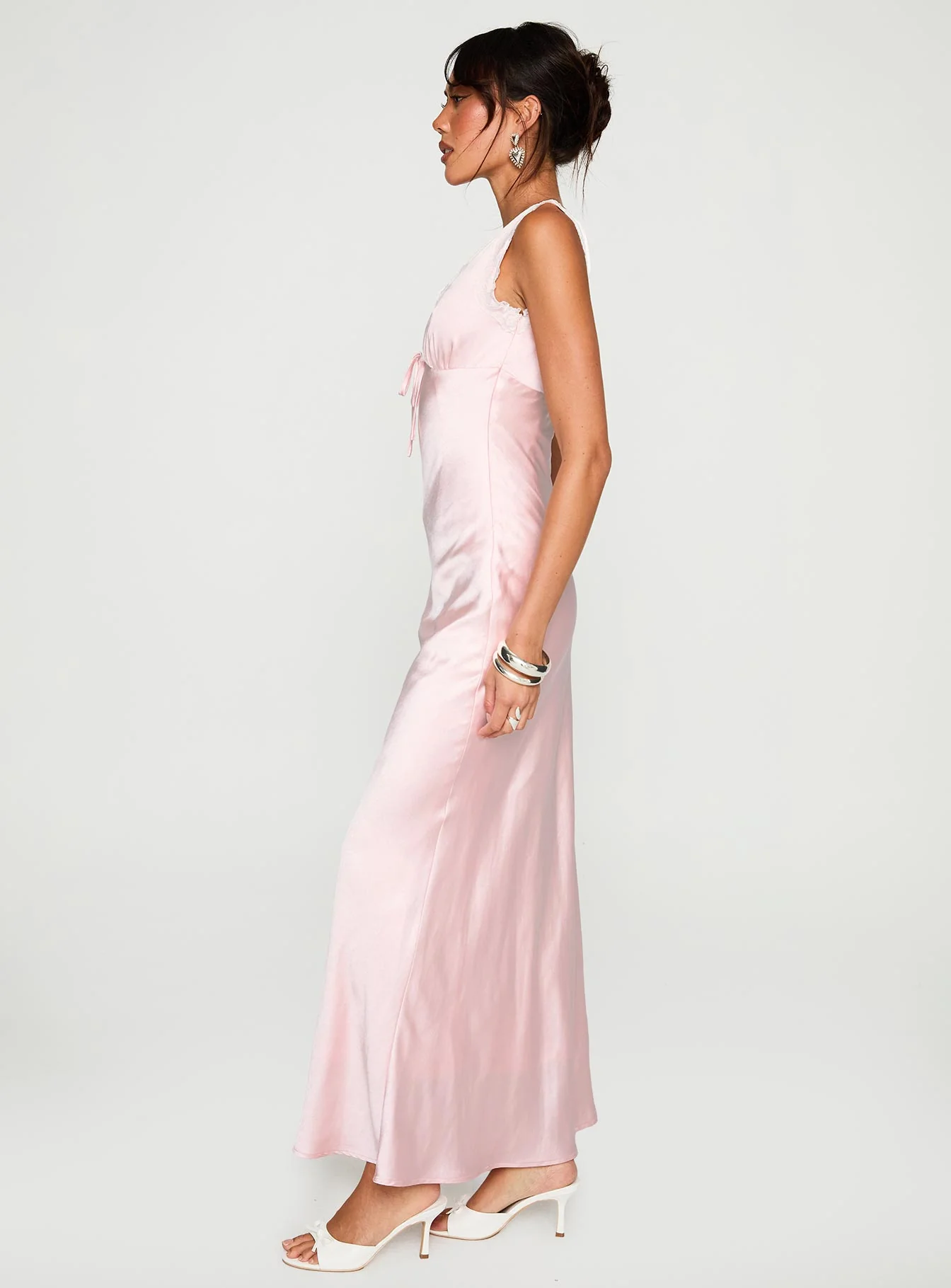 Liliya Lace Maxi Dress Pink