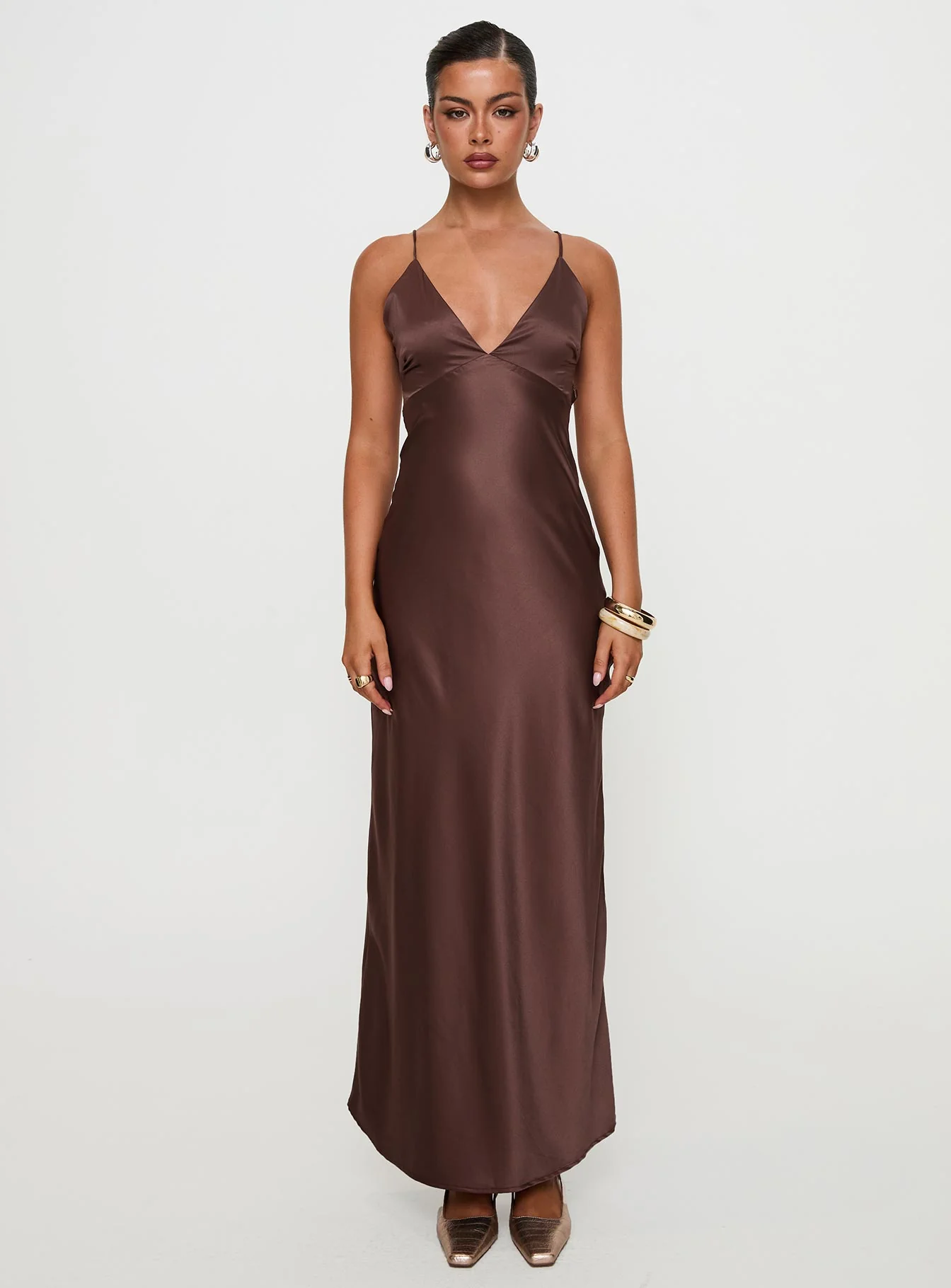 Angels Only Maxi Dress Chocolate