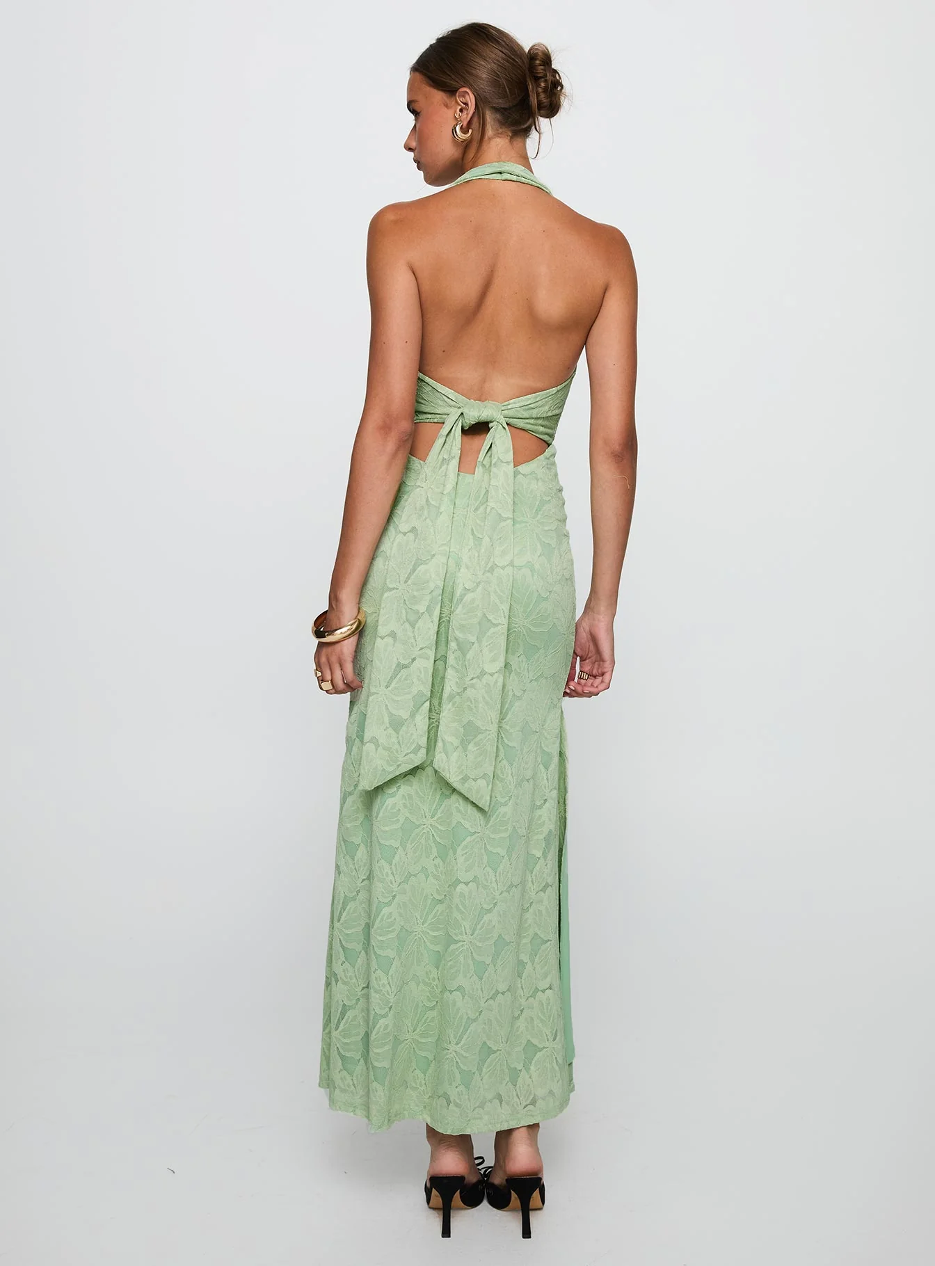 Starfall Halter Maxi Dress Sage