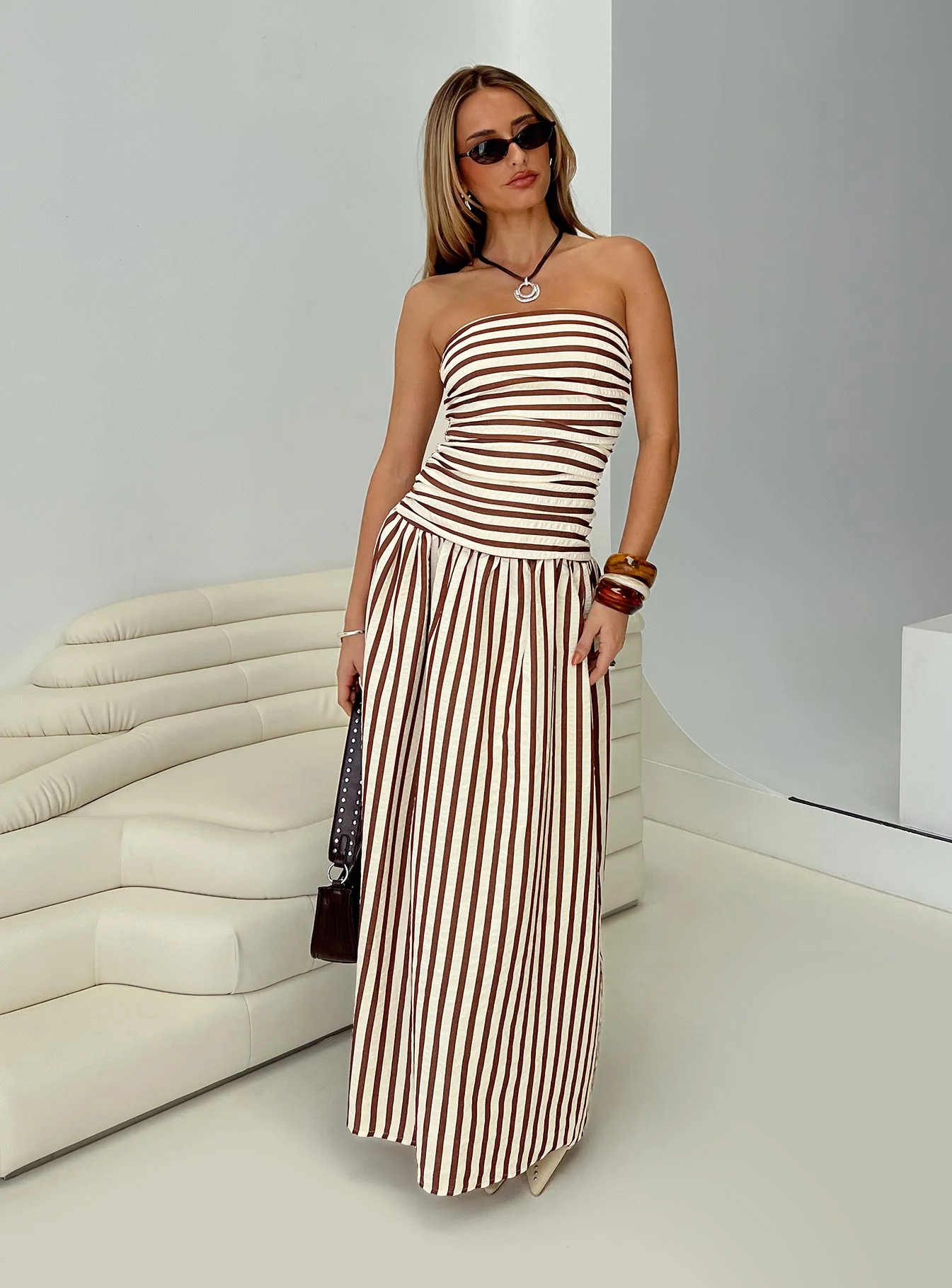 Adessa Strapless Maxi Dress Multi