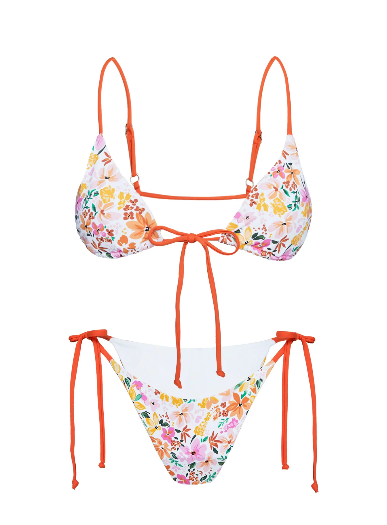 Nevaeh Triangle Bikini Top Multi Floral