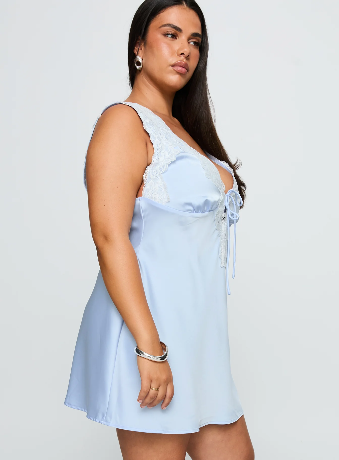 Nourish Mini Dress Blue Curve