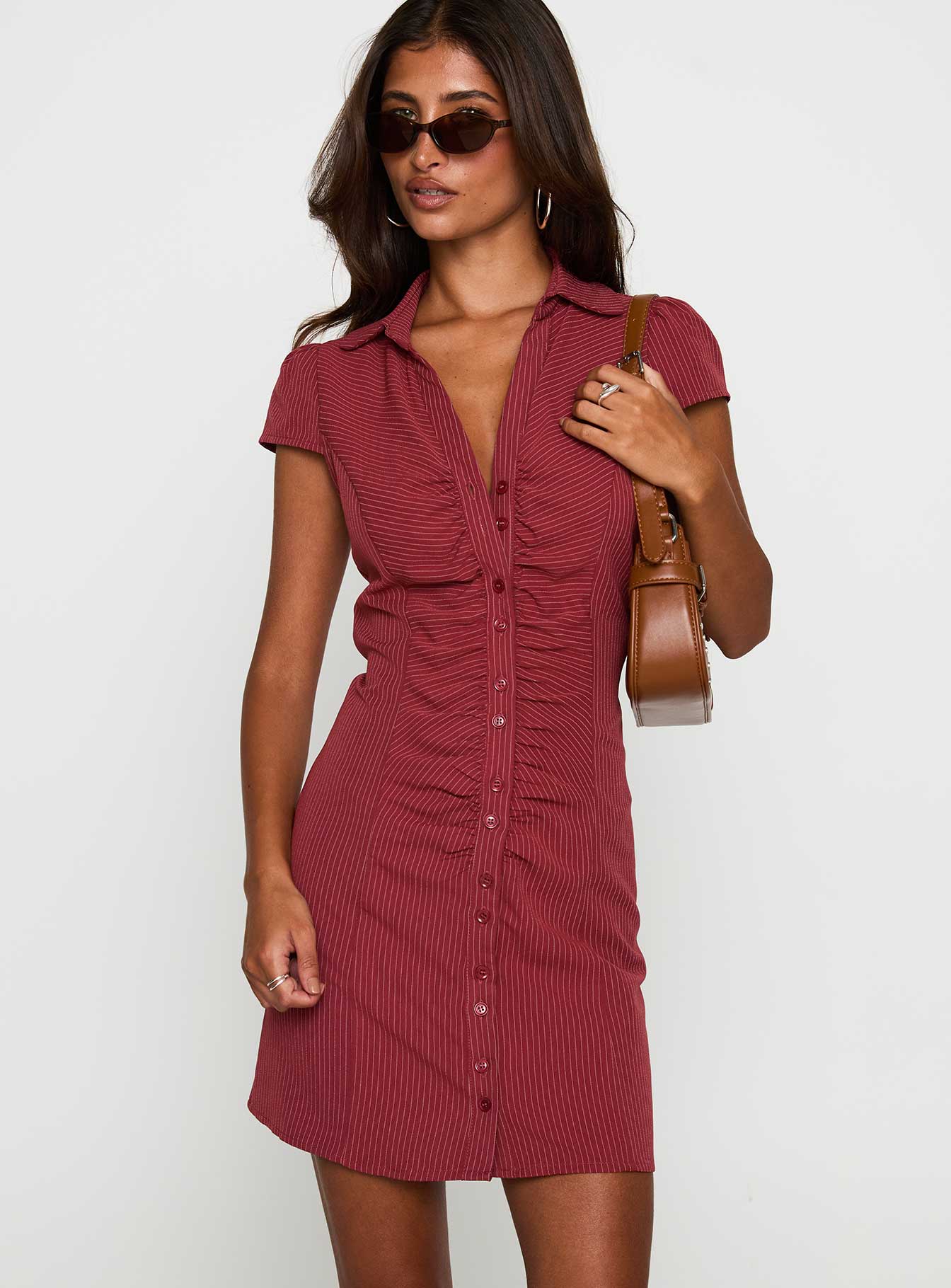 Arianwyn Mini Dress Burgundy