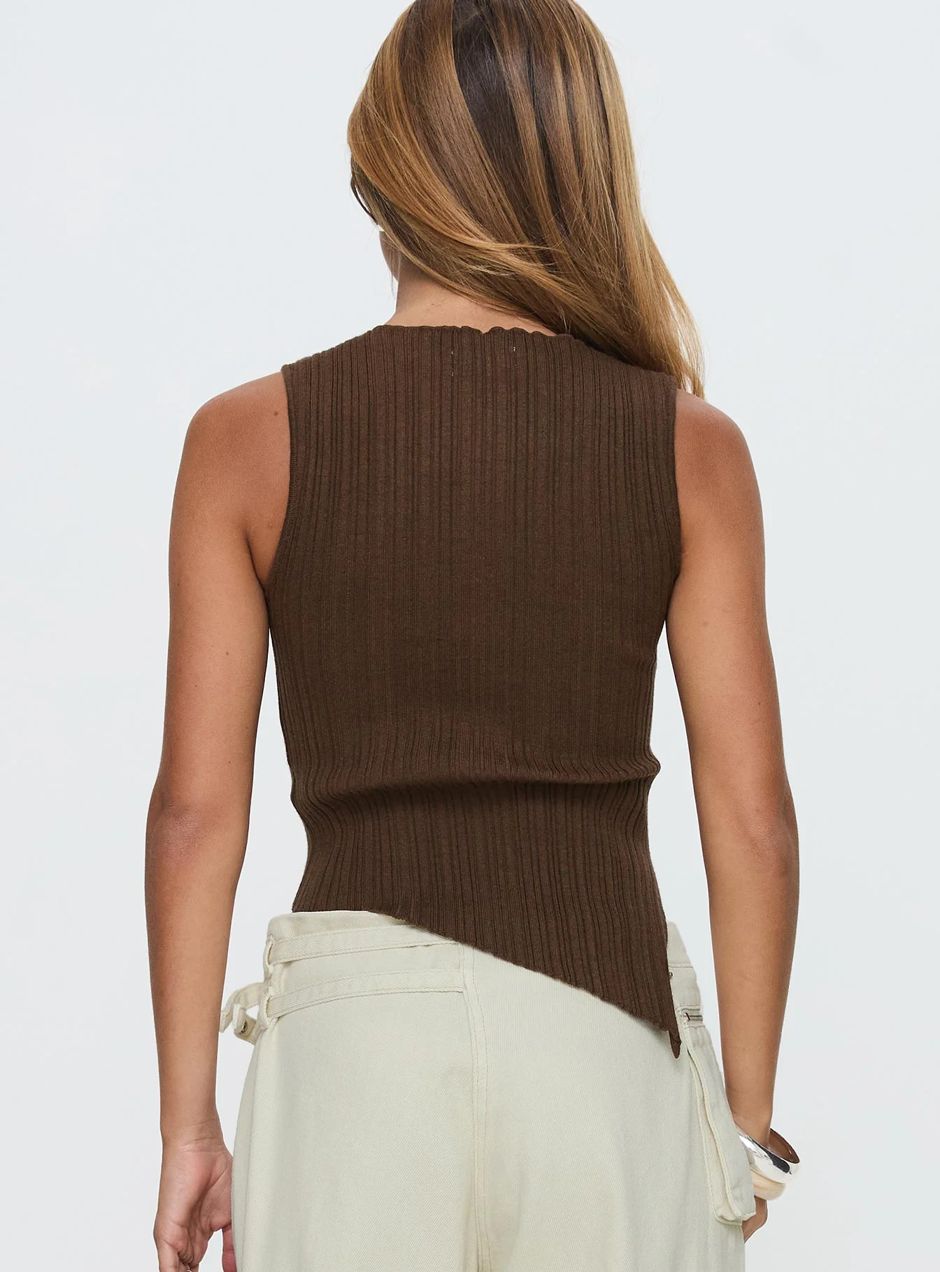 Realyze Cut Out Top Brown