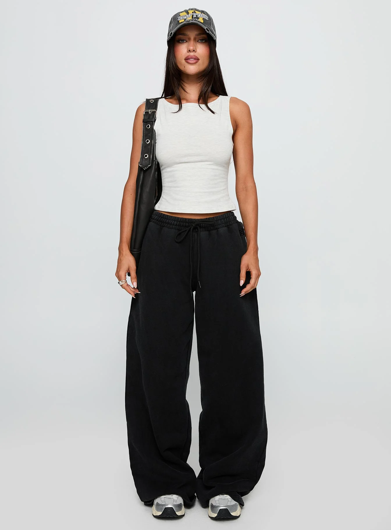 Bleeker High Neck Top Grey Marle