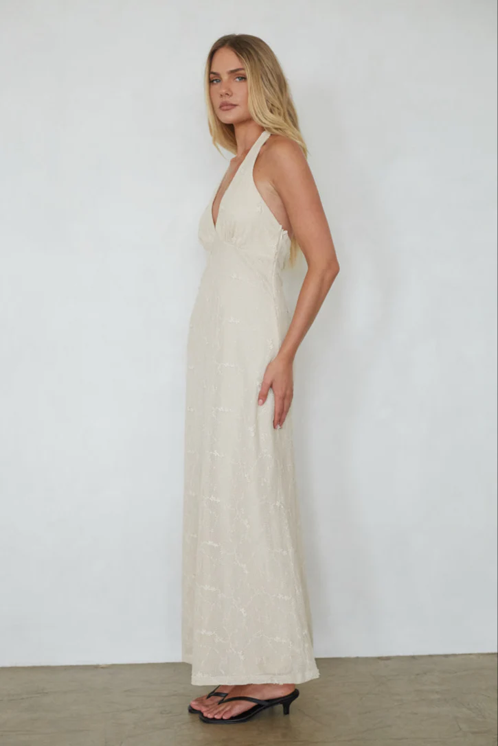 Savvy Halter Knit Maxi Dress