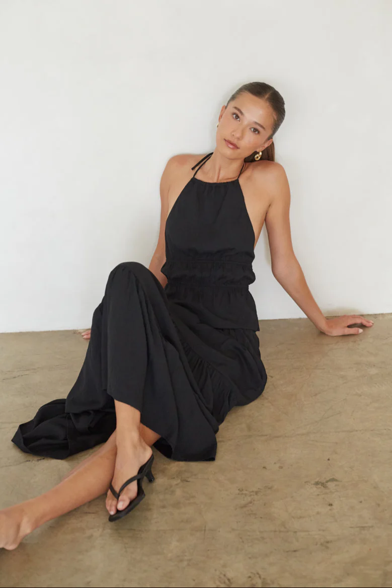 Hope Ruched Open Back Top