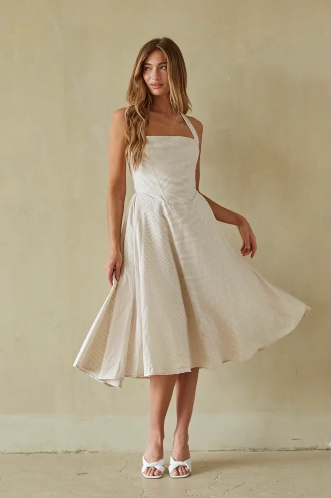 Dorothy Gingham Midi Dress