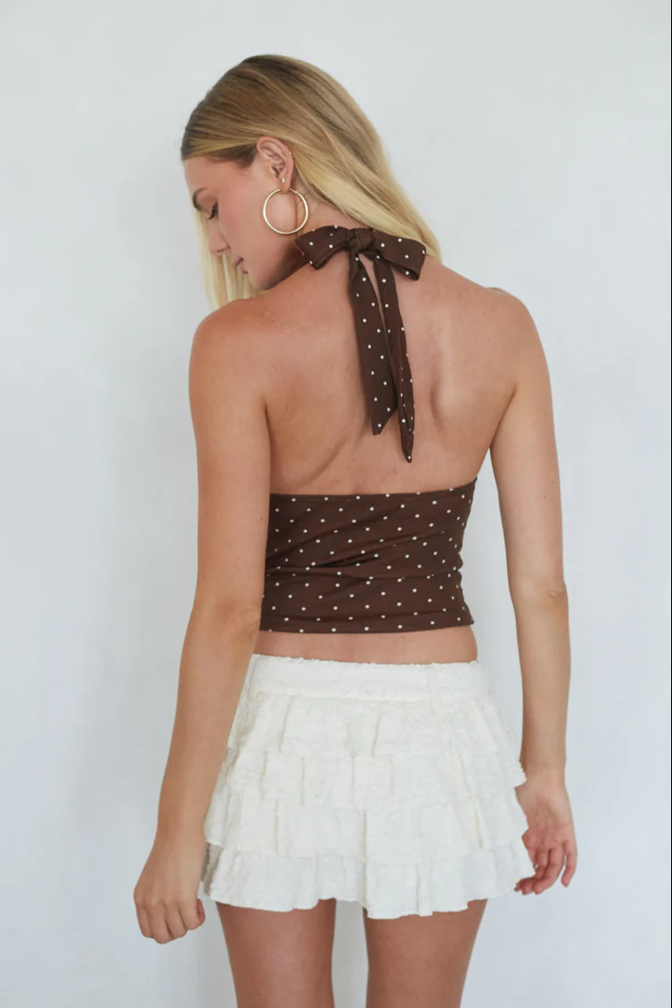 Gracie Polka Dot Halter Top