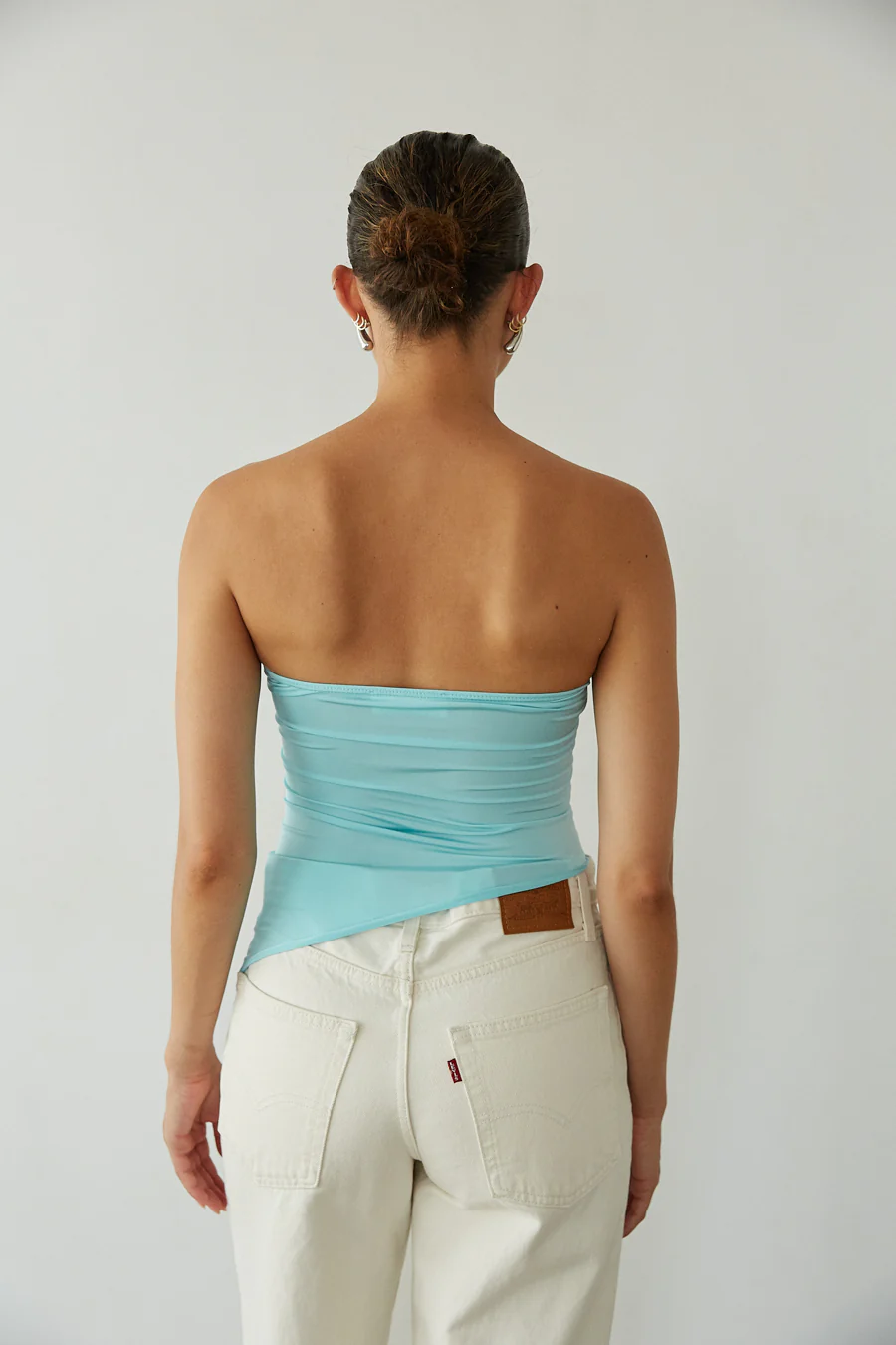 Callie Asymmetrical Twist Front Tube Top