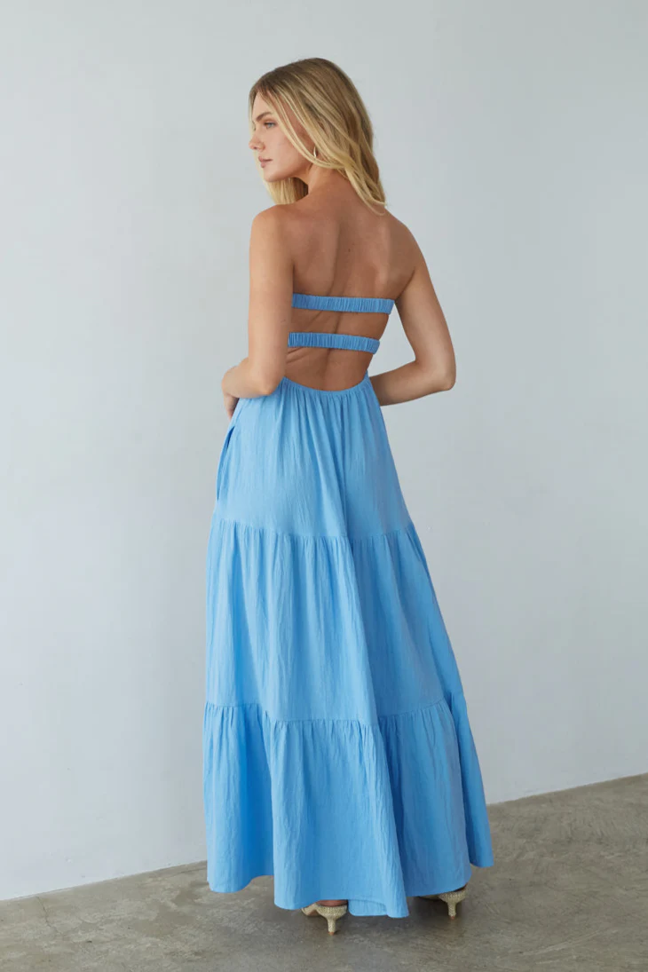 Cricket Twist Linen Maxi Dress