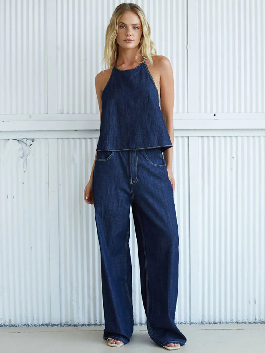 June Open Back Halter Top