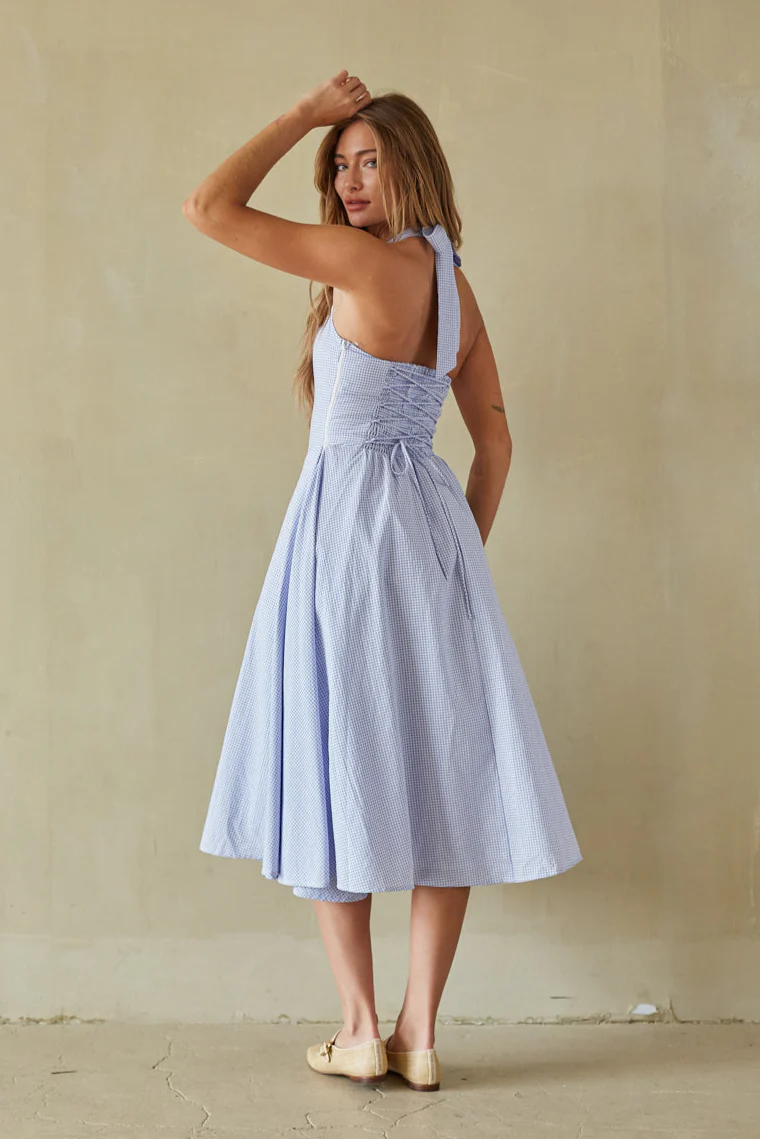 Dorothy Gingham Midi Dress