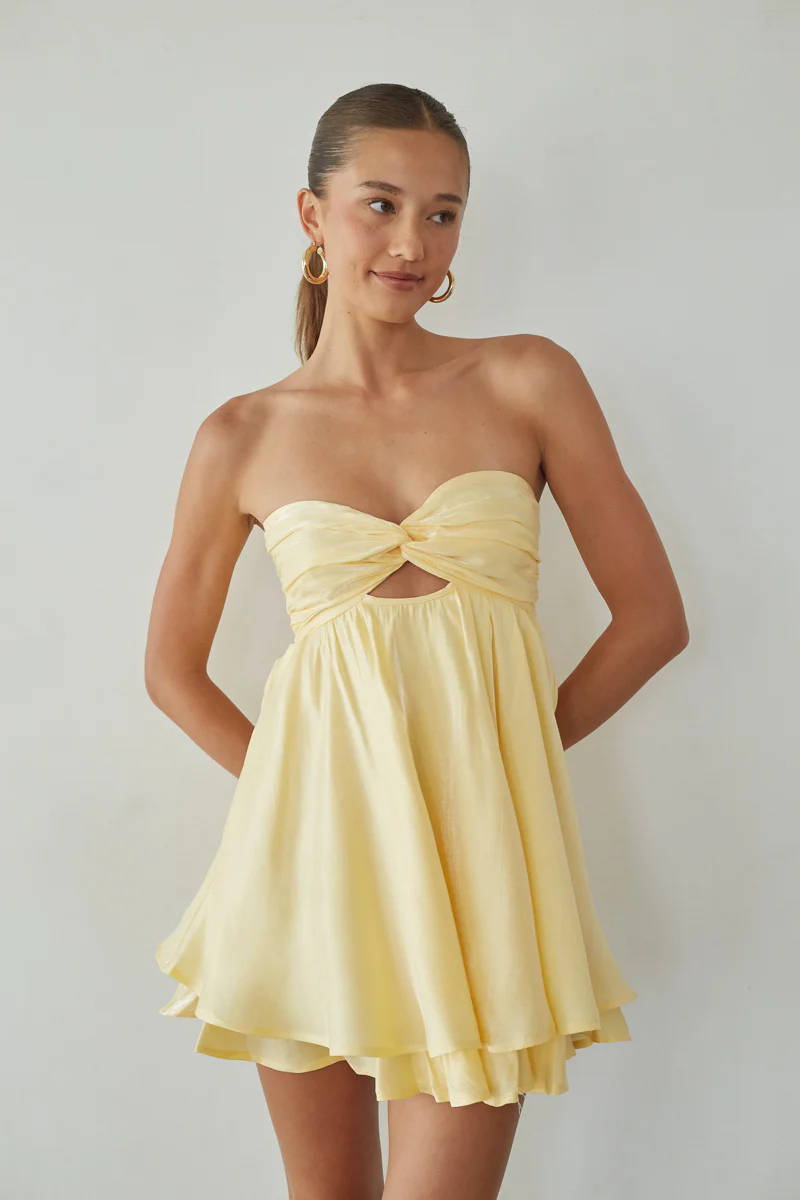 Gabby Twist Babydoll Dress